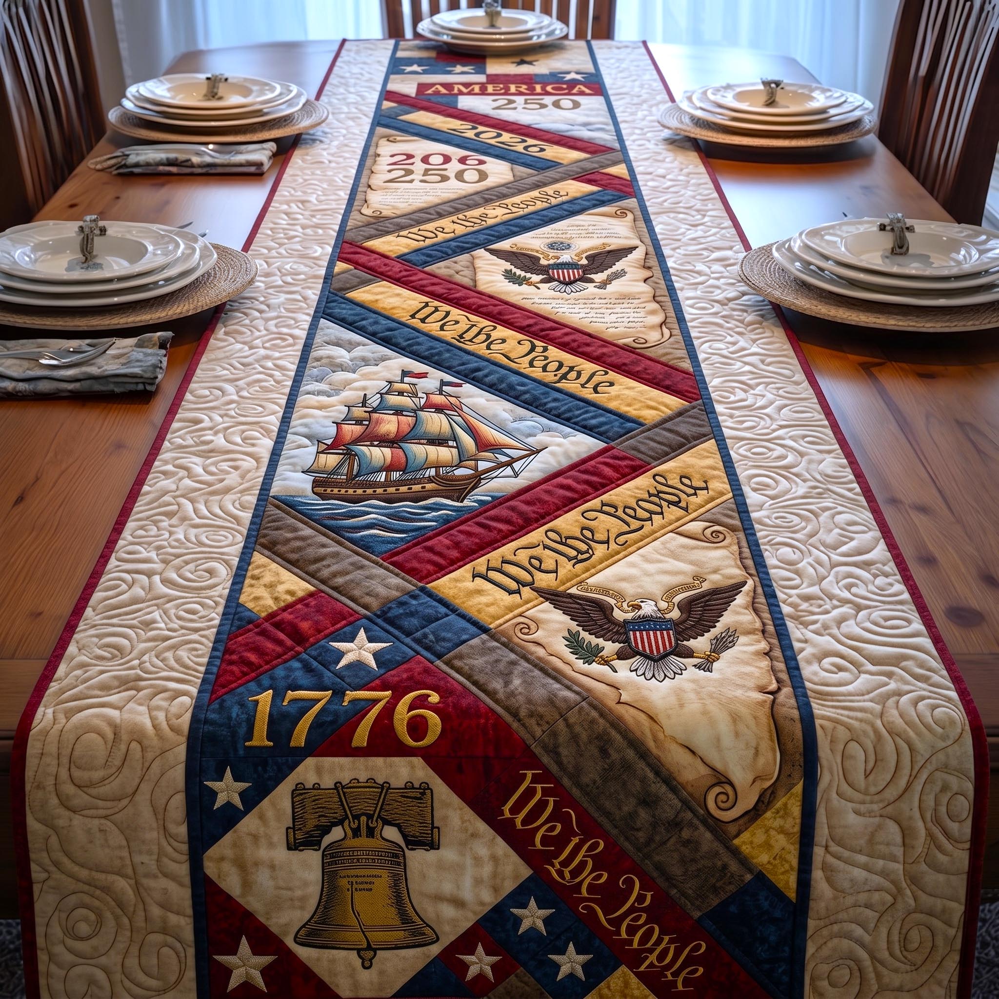 Heritage Patch Quilted Table Runner GFTOMA11293