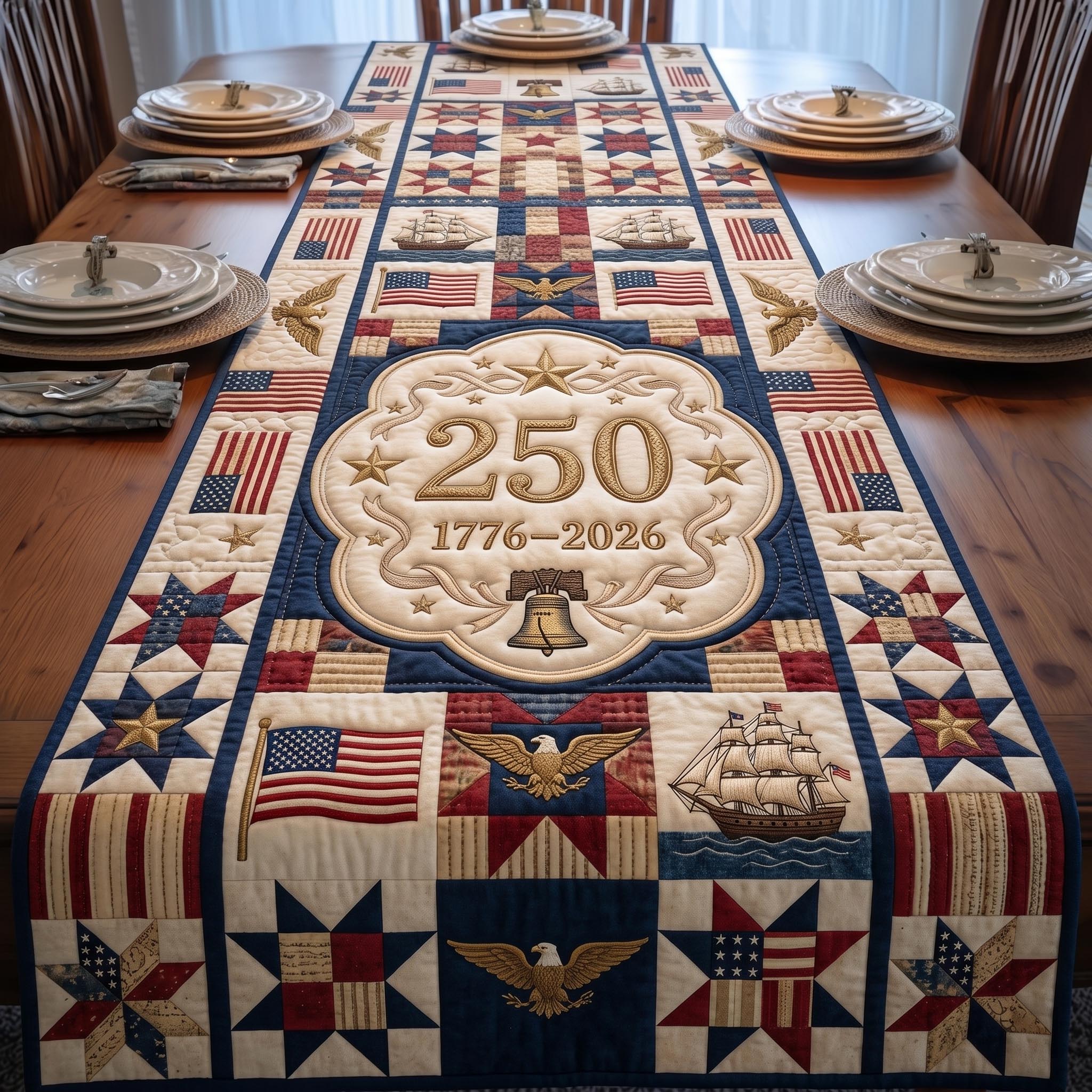 Heritage Patch Quilted Table Runner GFTOMA11294