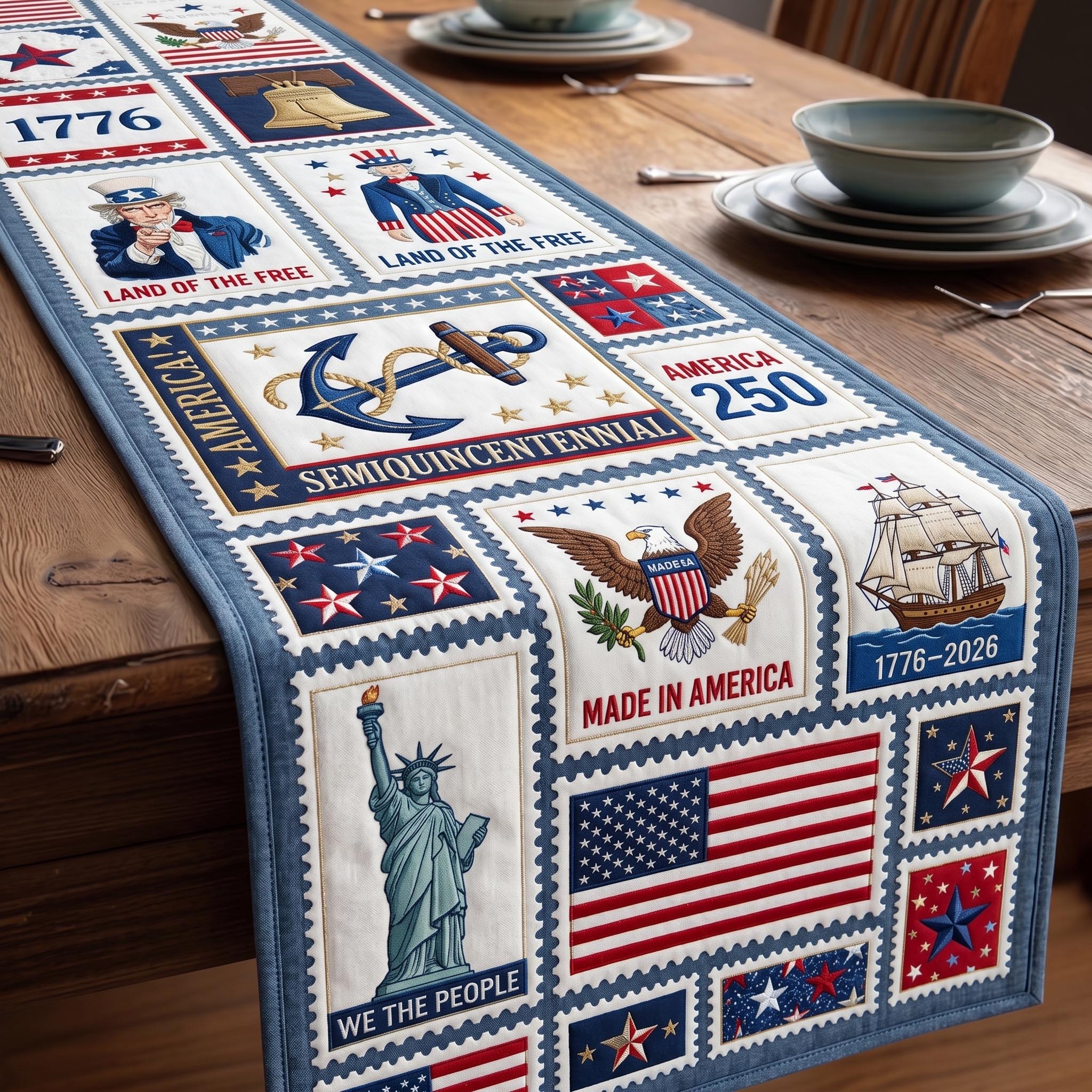 Heritage Patch Quilted Table Runner GFTOMA11295
