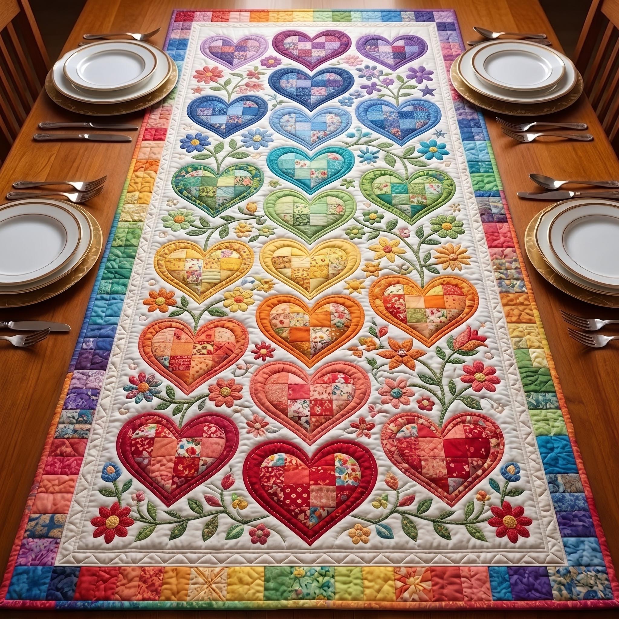 Heart of Pride Quilted Table Runner GFTOMA11299