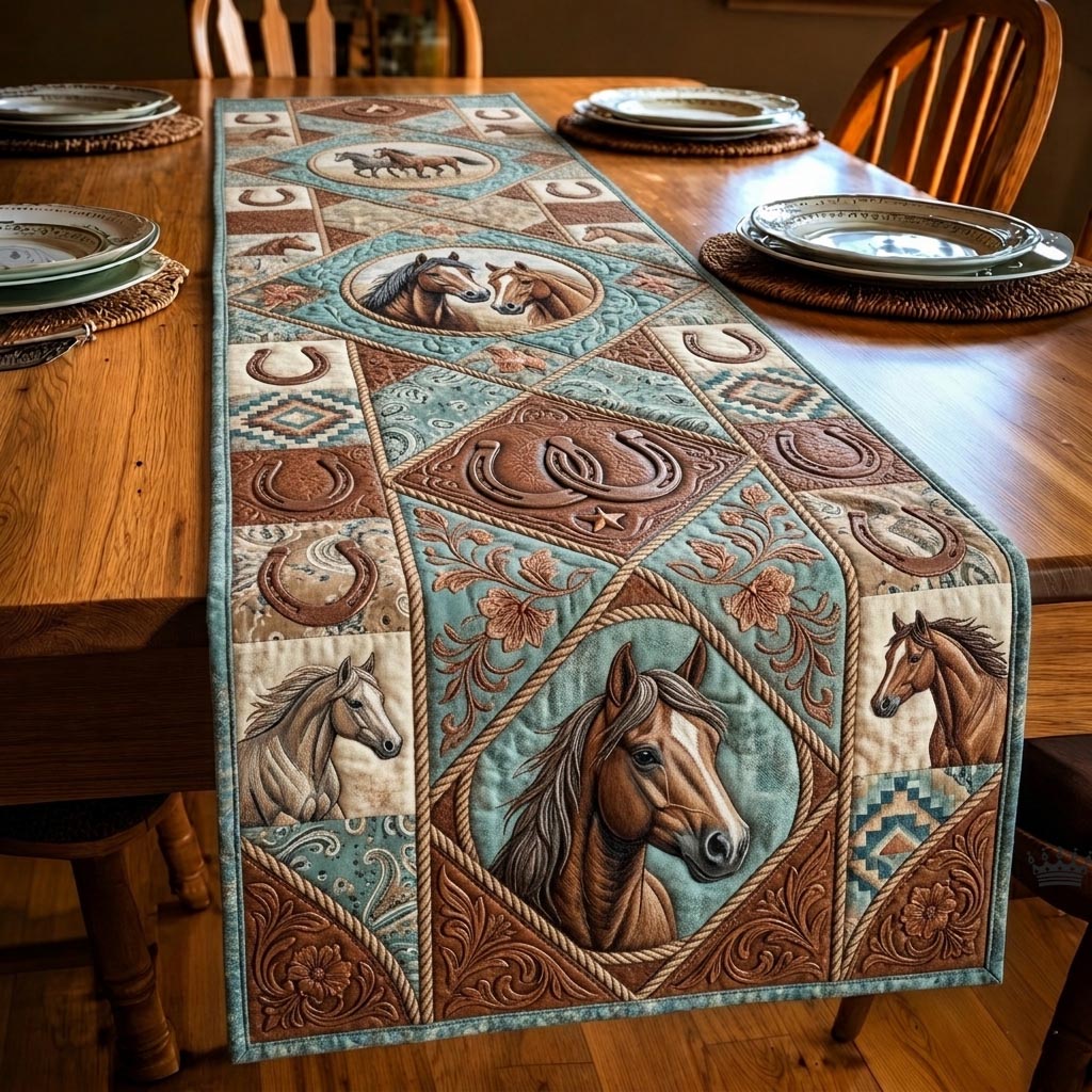 Rustic Horse Quilted Table Runner GFTOMA11422