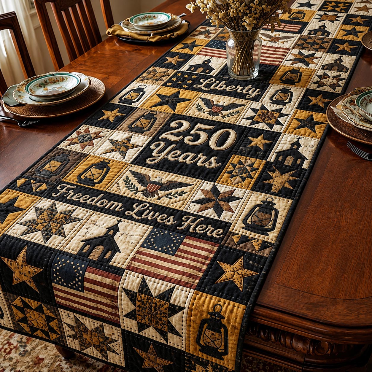 Liberty Patch Quilted Table Runner GFTOMA11427