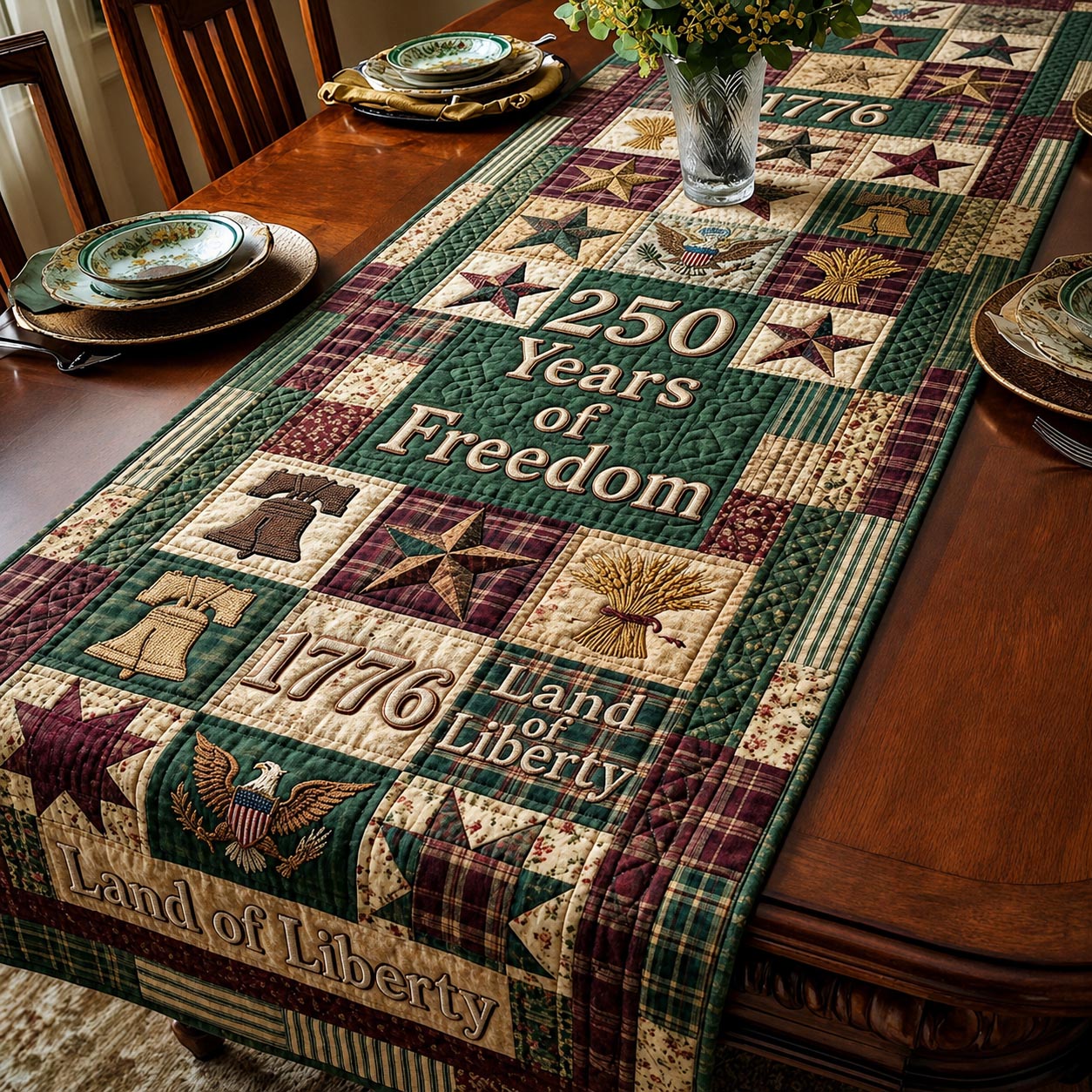 Heritage Patch Quilted Table Runner GFTOMA11433