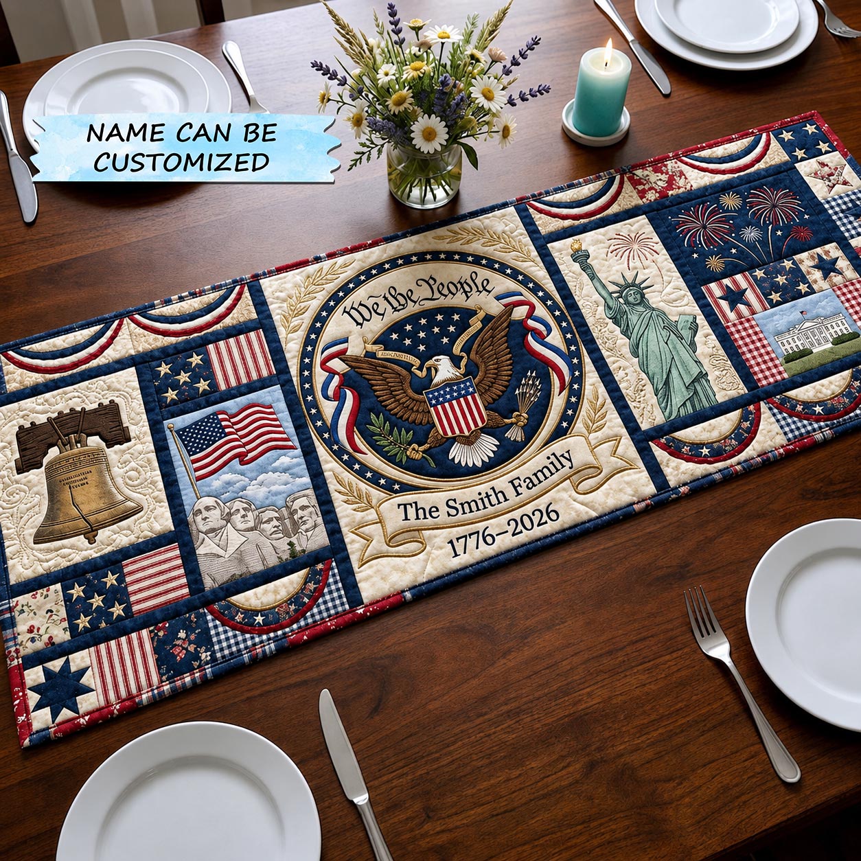 Legacy Stars Quilted Table Runner QTCUZ GFTOMA11465