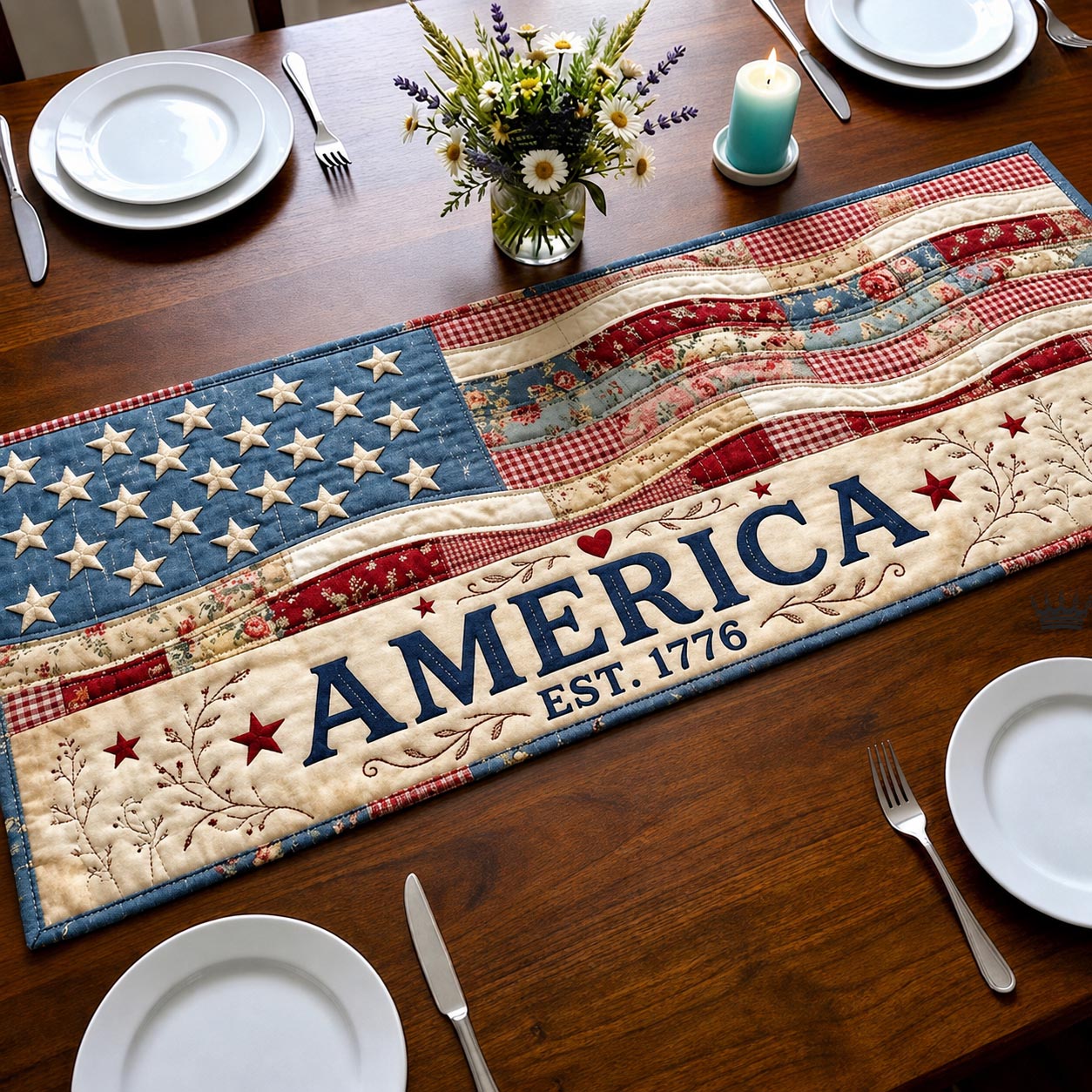 Heritage Patch Quilted Table Runner GFTOMA11495