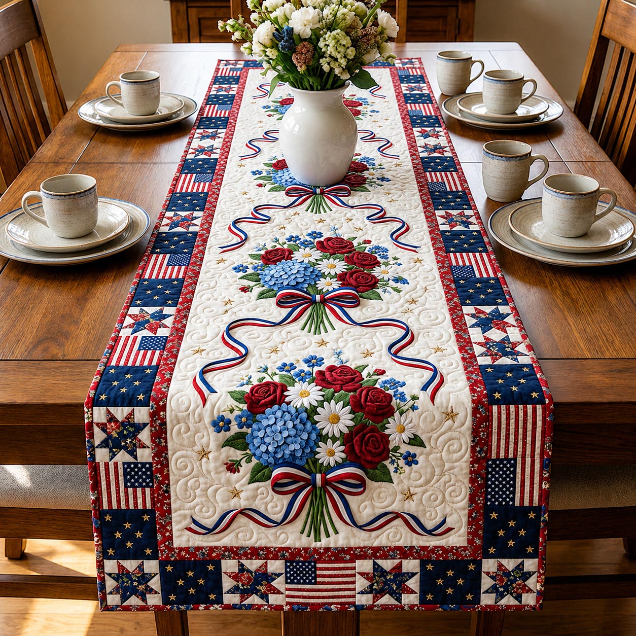 Heritage Patch Quilted Table Runner GFTOMA11496