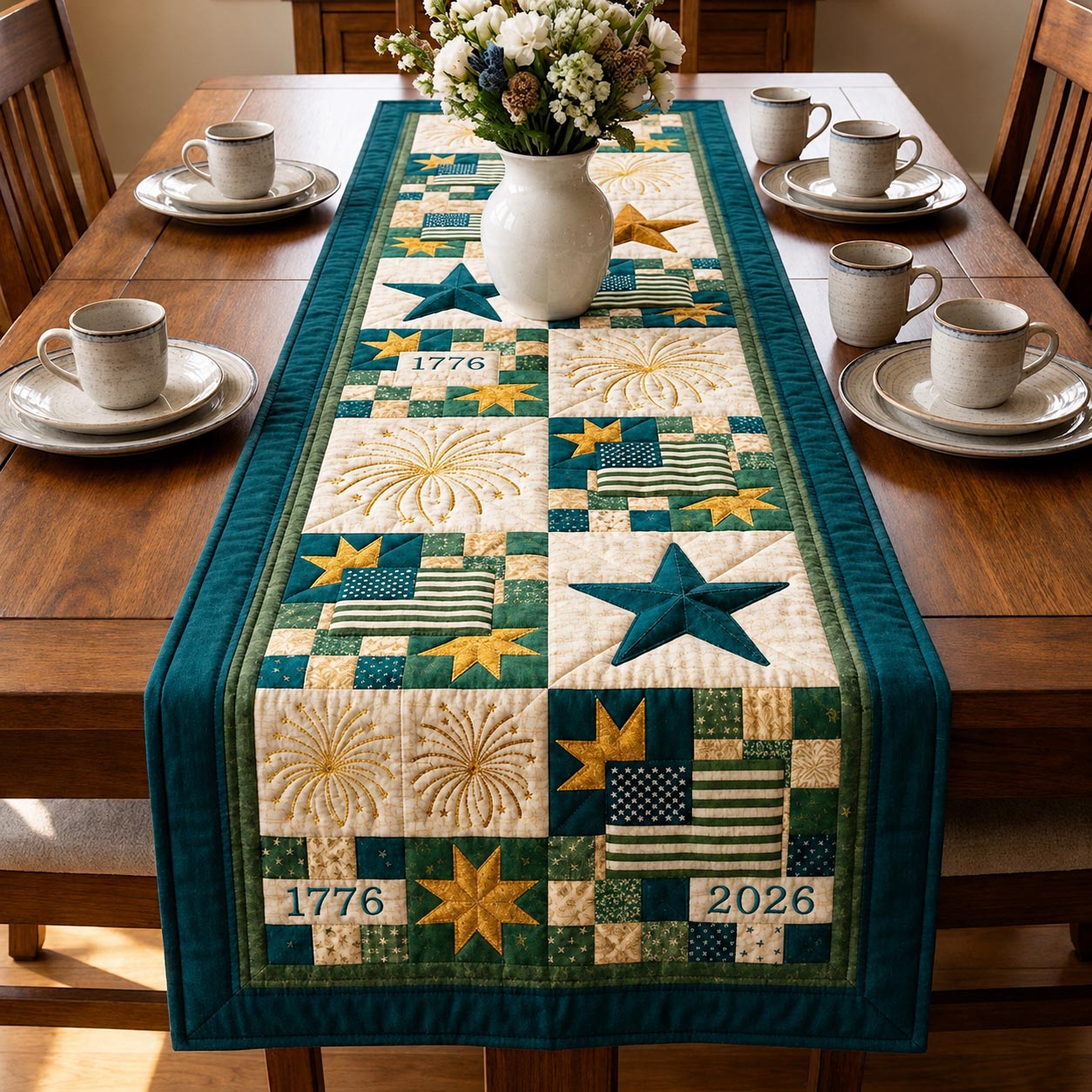 Heritage Patch Quilted Table Runner GFTOMA11497