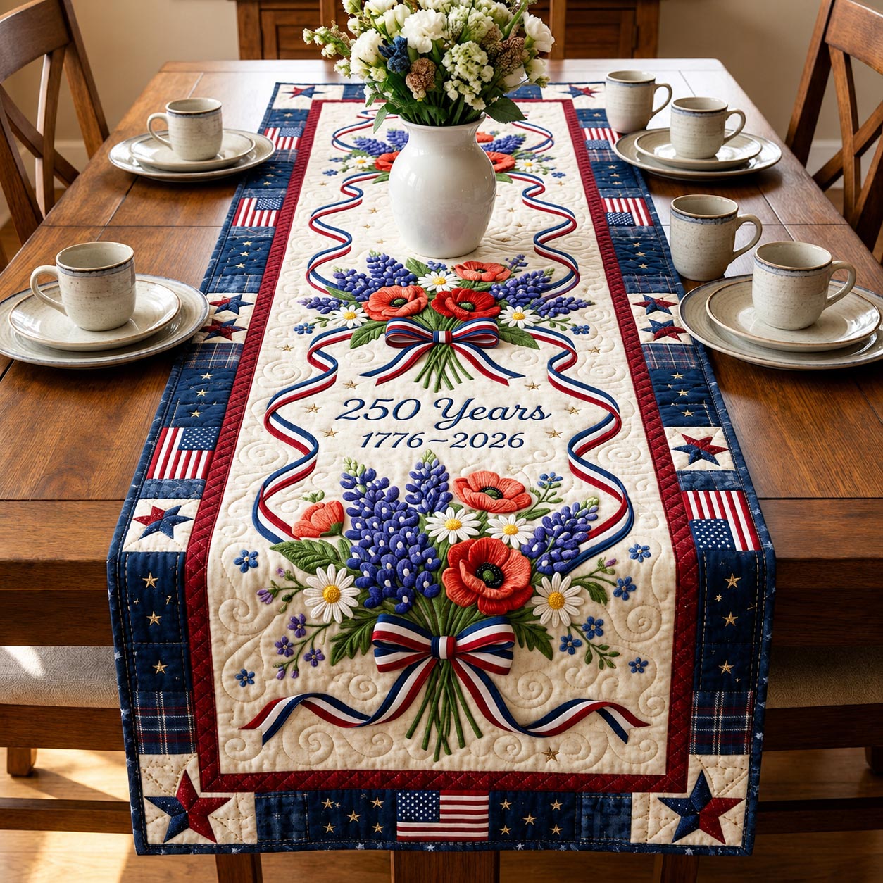 Heritage Patch Quilted Table Runner GFTOMA11499