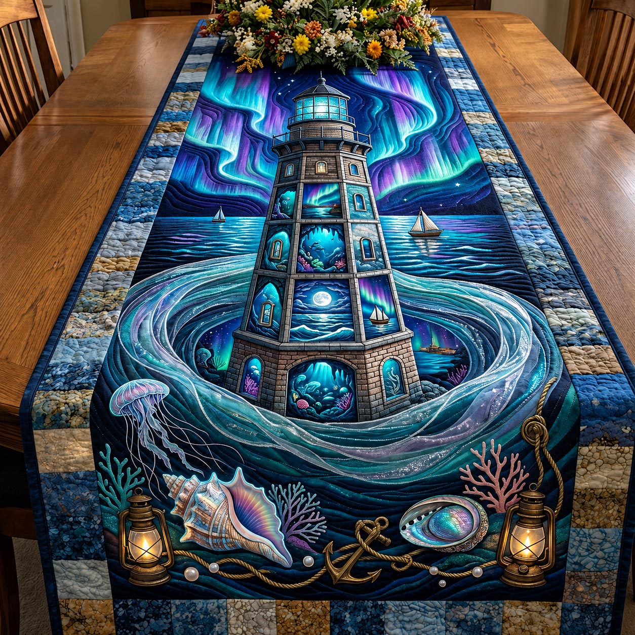 Sea Escape Quilted Table Runner GFTOMA11636