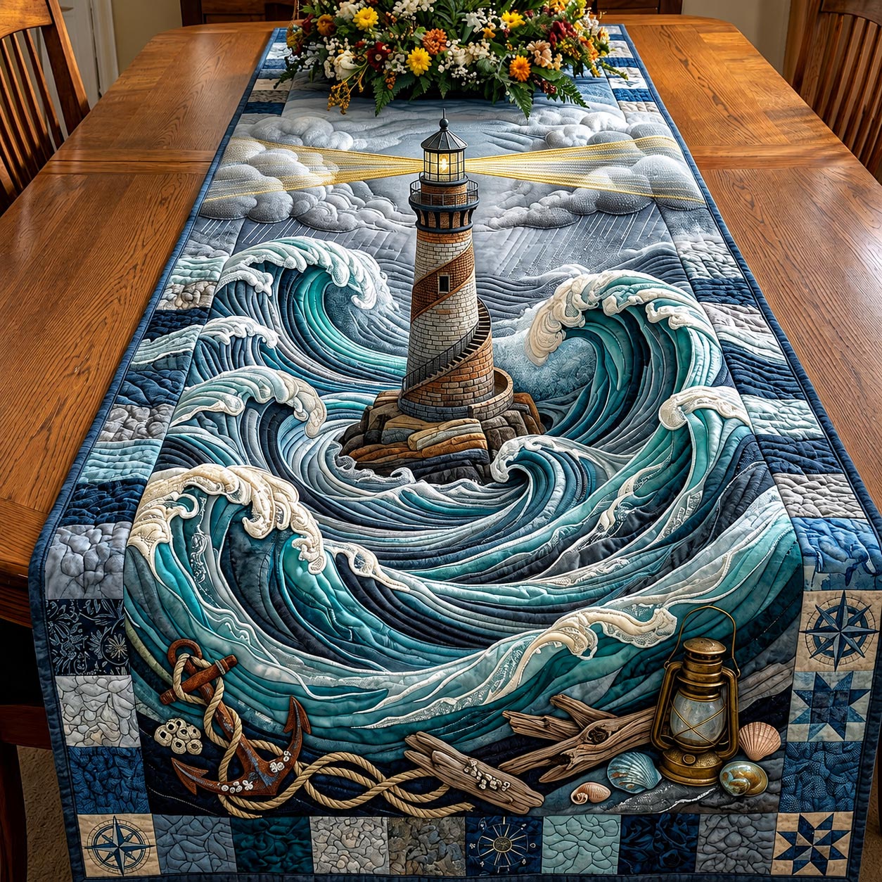 Sea Escape Quilted Table Runner GFTOMA11637