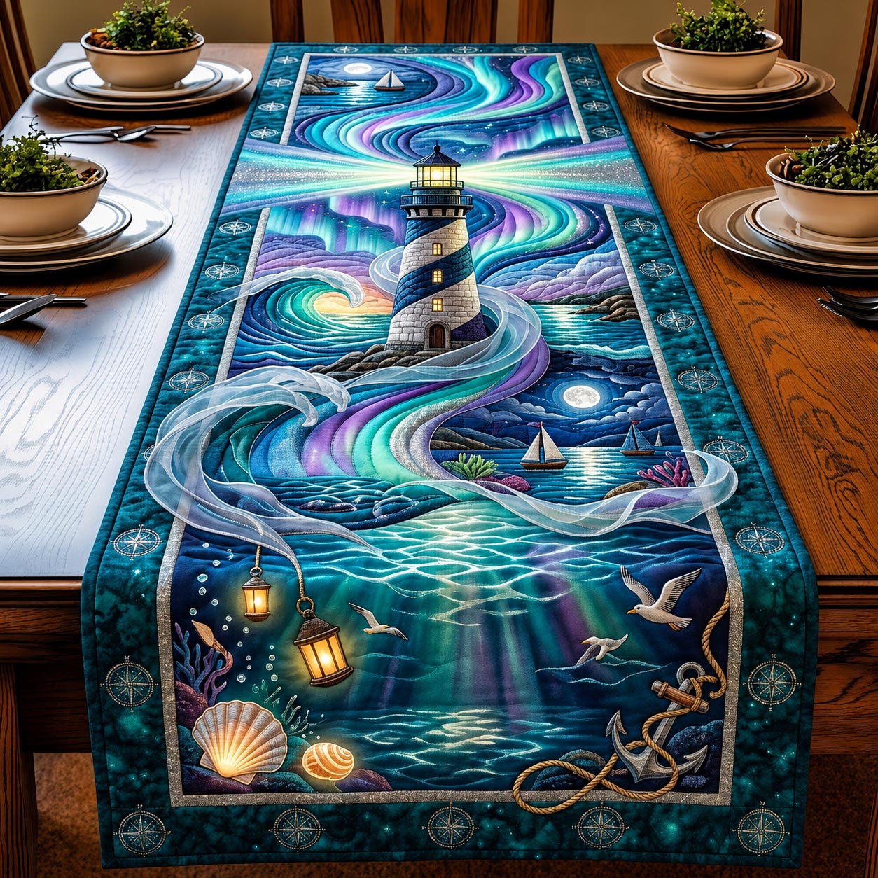 Sea Escape Quilted Table Runner GFTOMA11641