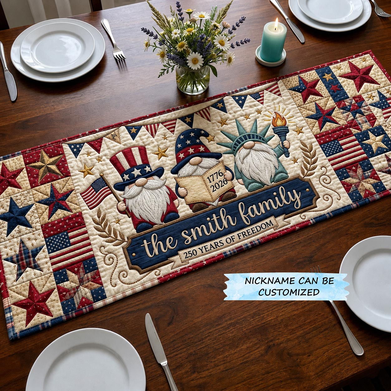 Patriot Rise Quilted Table Runner QTCUZ GFTOMA11765