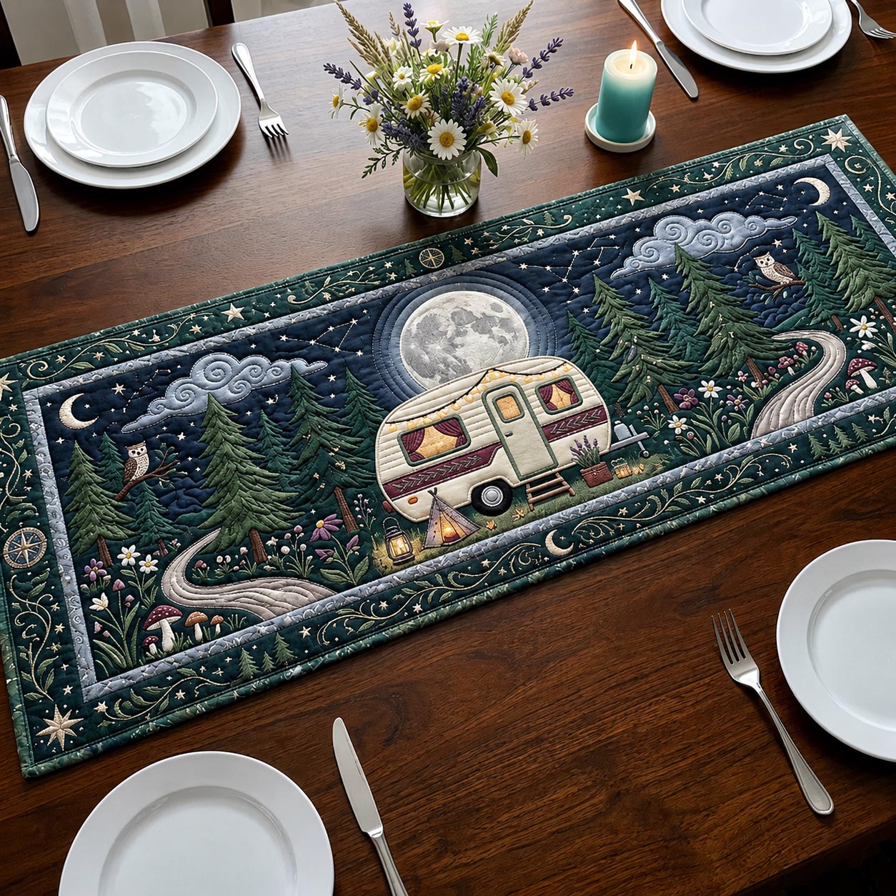 Camp Journey Quilted Table Runner GFTOMA11797