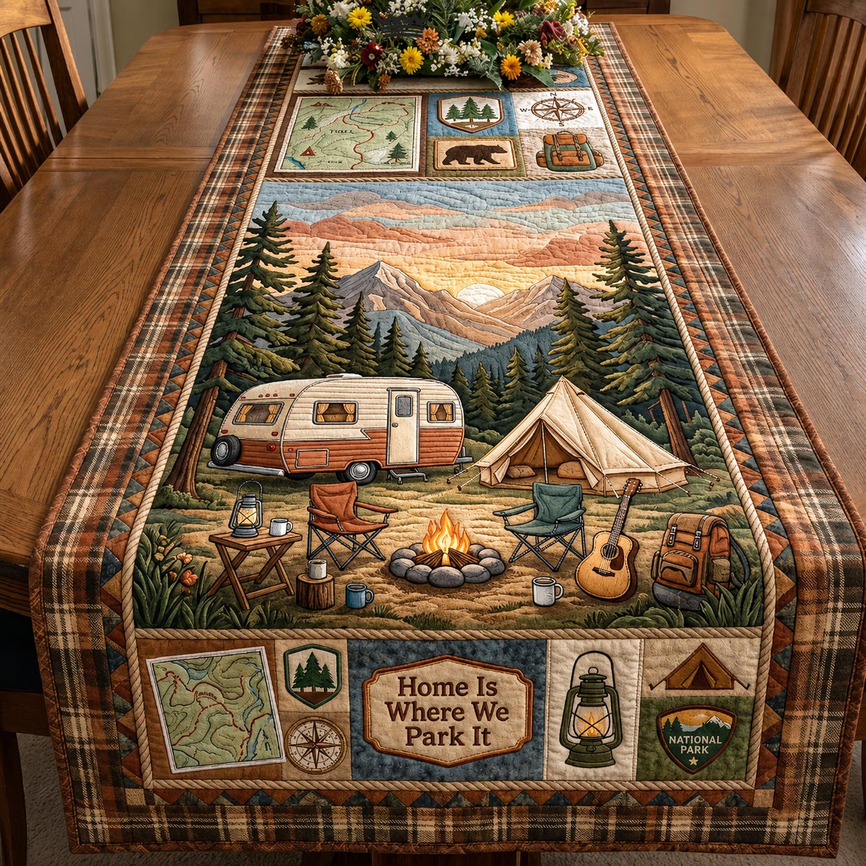 Adventure RV Quilted Table Runner GFTOMA11801