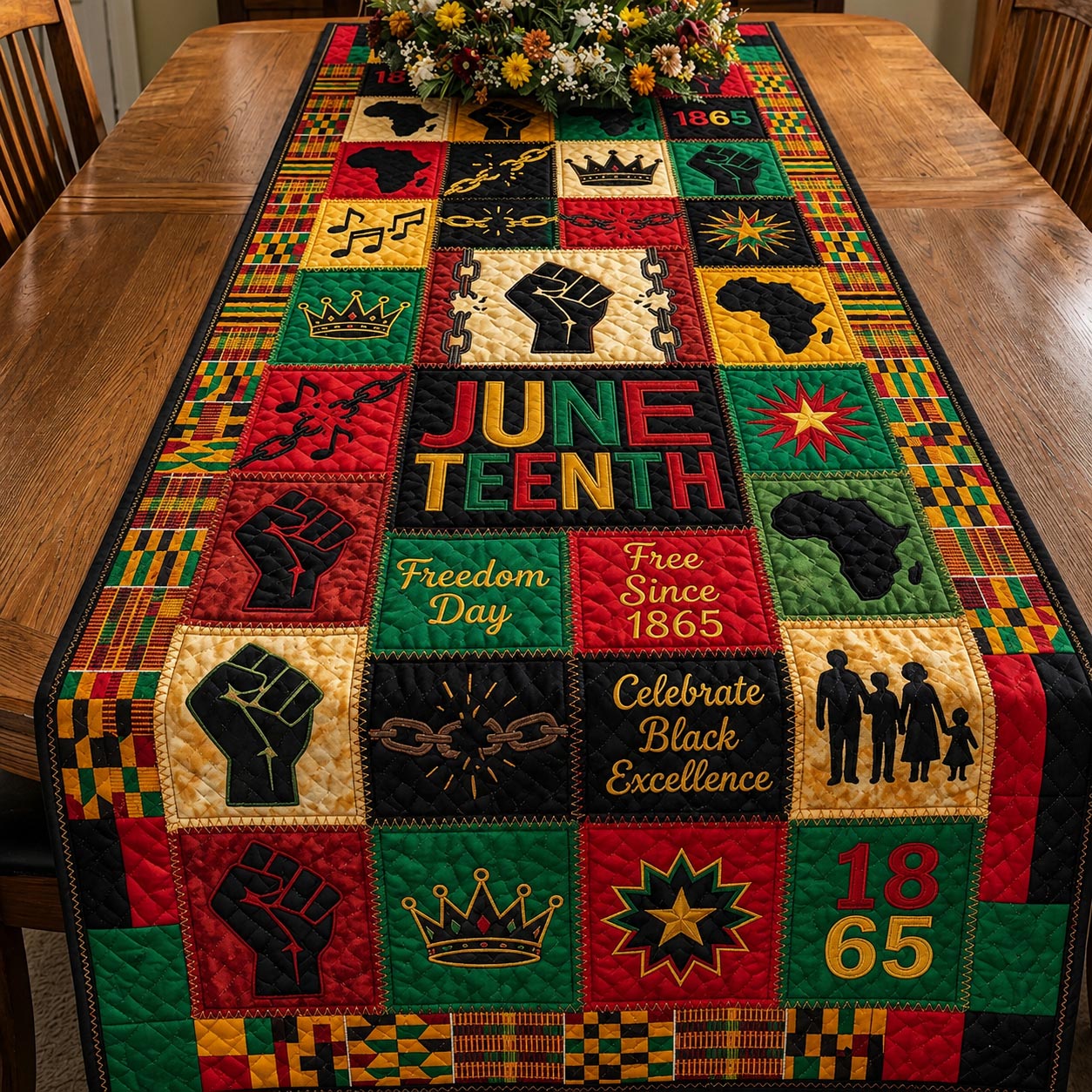 Heritage Patch Quilted Table Runner GFTOMA11803