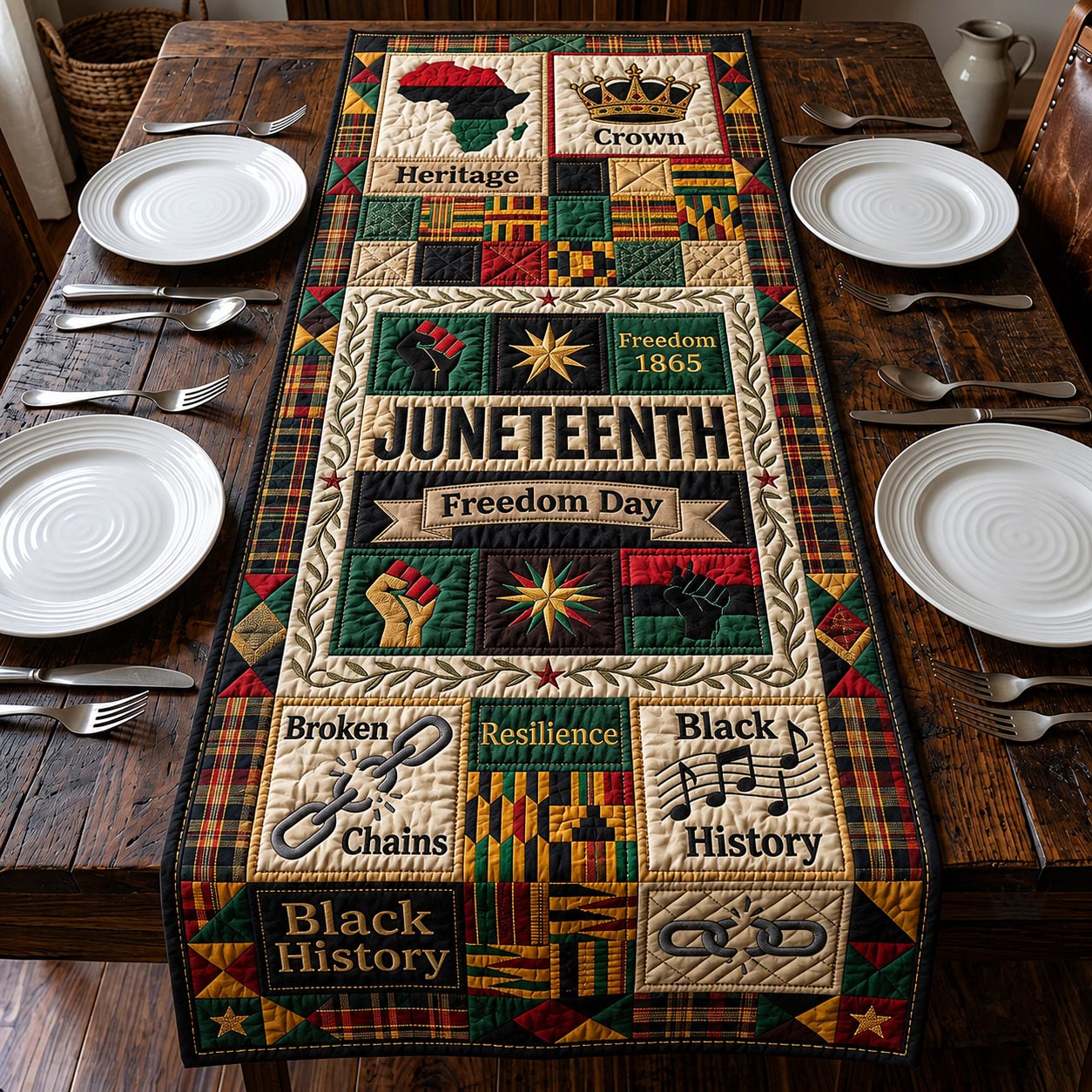 Freedom Legacy Quilted Table Runner GFTOMA11804