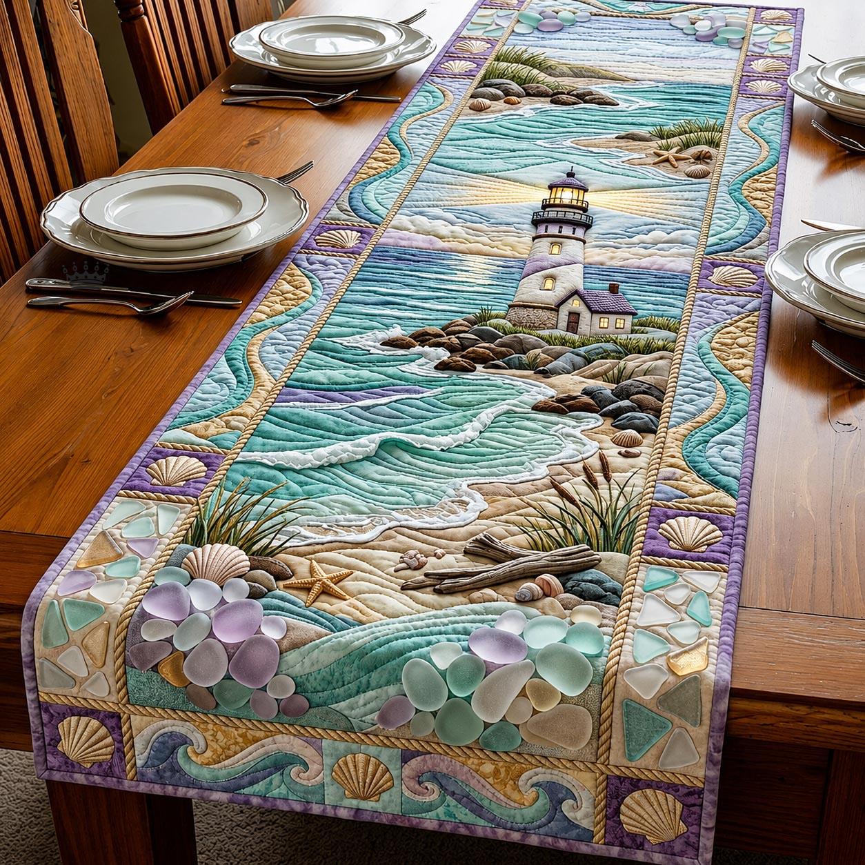 Sea Escape Quilted Table Runner GFTOMA11869