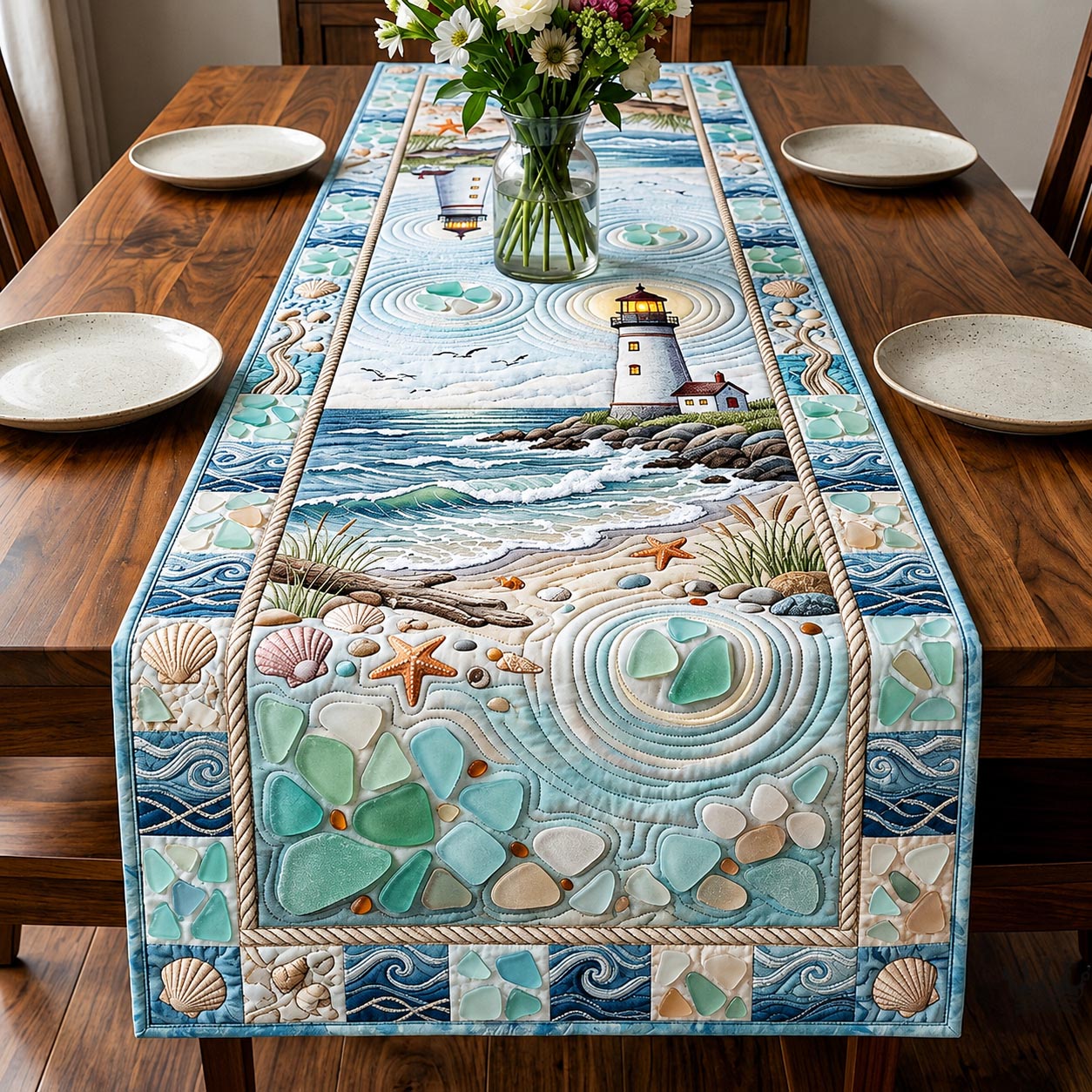 Sea Escape Quilted Table Runner GFTOMA11871