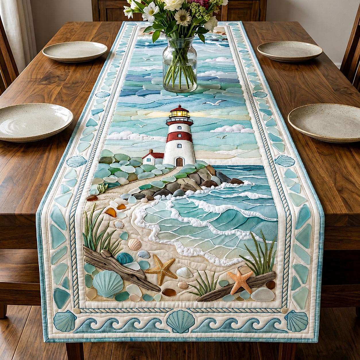 Sea Escape Quilted Table Runner GFTOMA11872