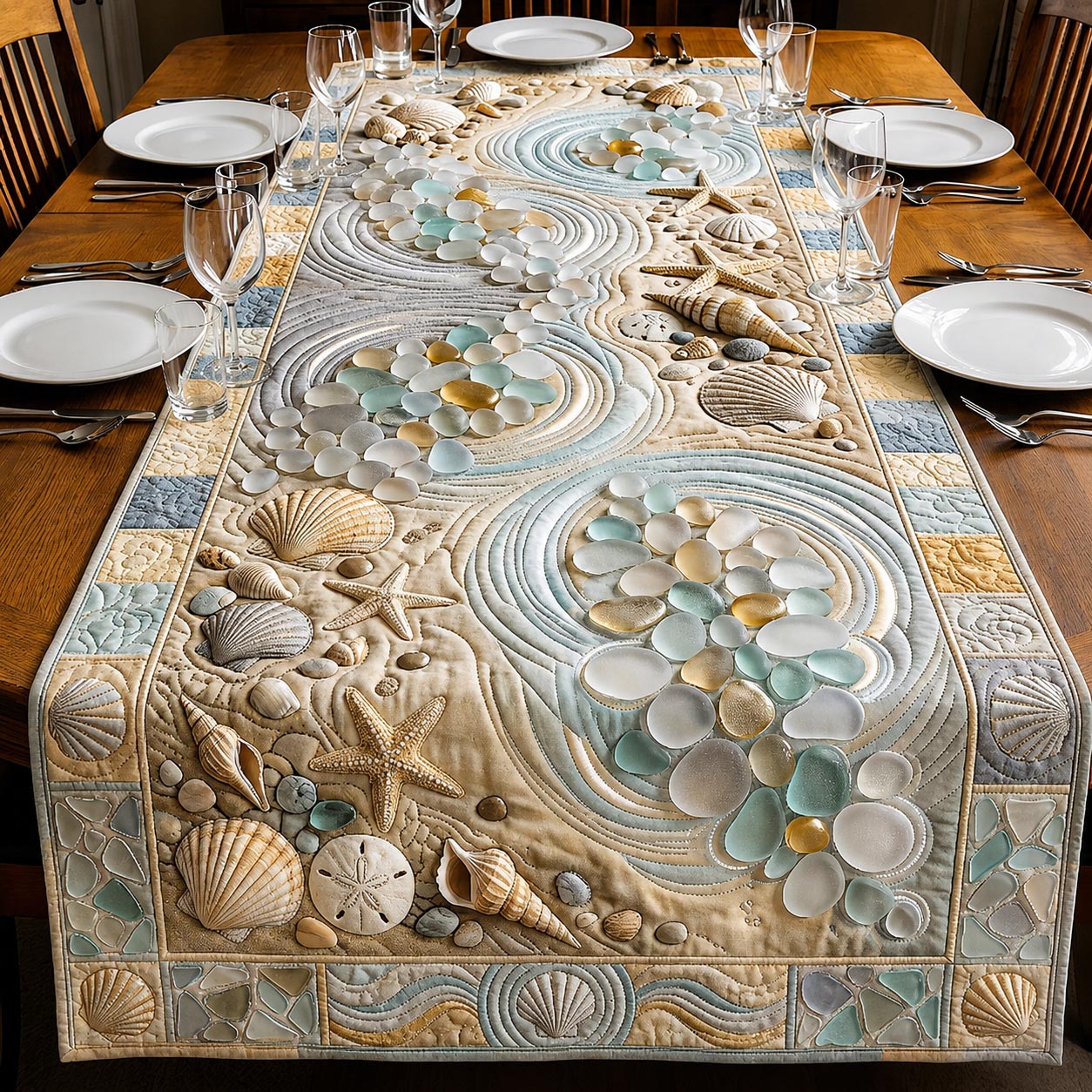 Sea Escape Quilted Table Runner GFTOMA11873