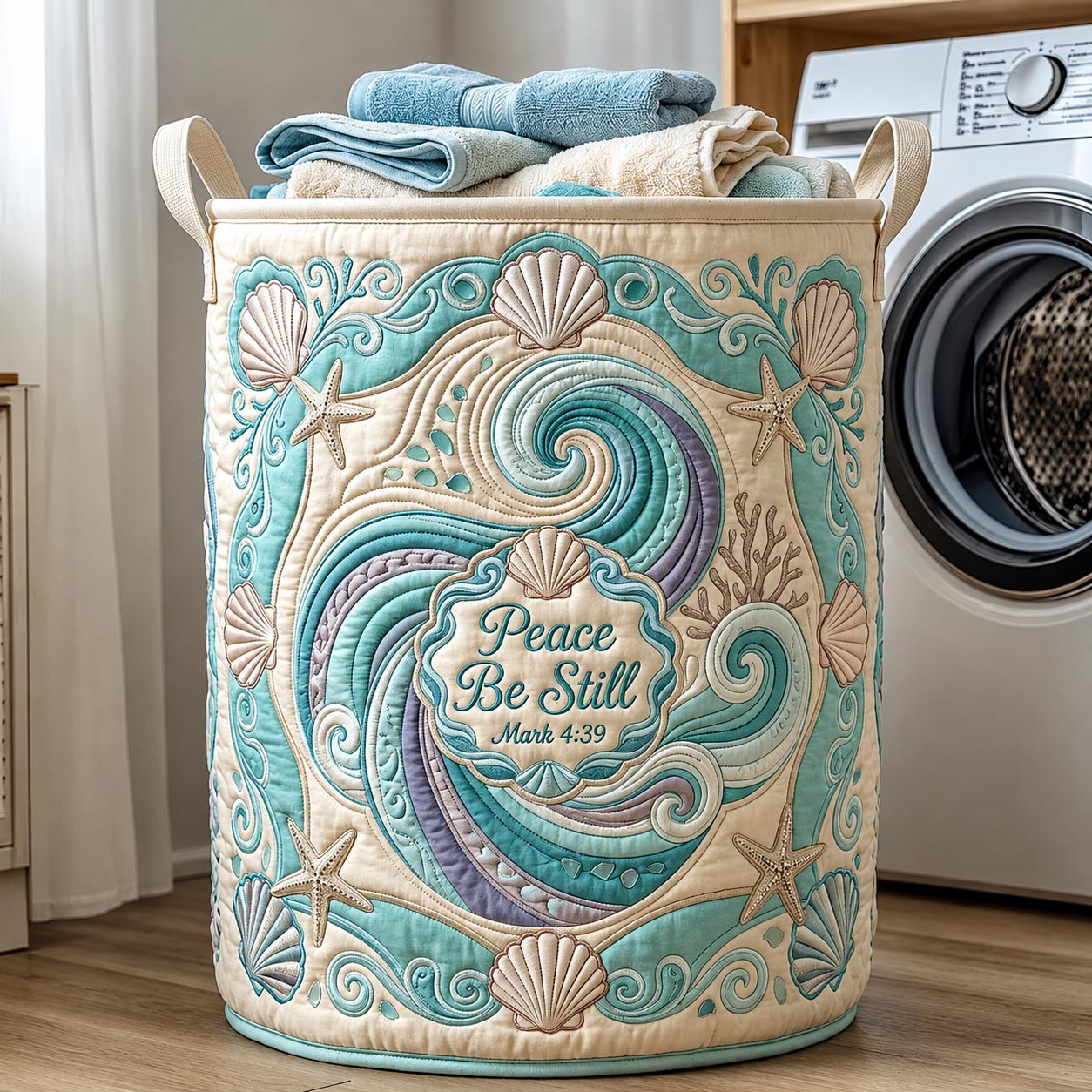 Faith Tide Quilted Laundry Basket GFTOMA12001