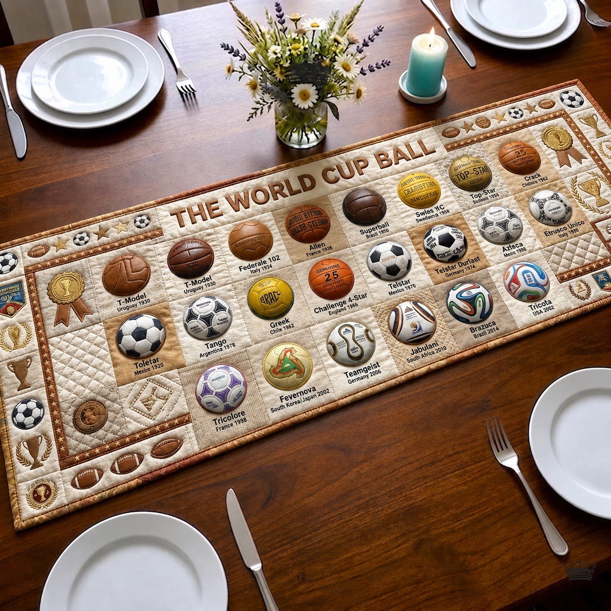 Soccer Legacy Quilted Table Runner GFTOMA12214
