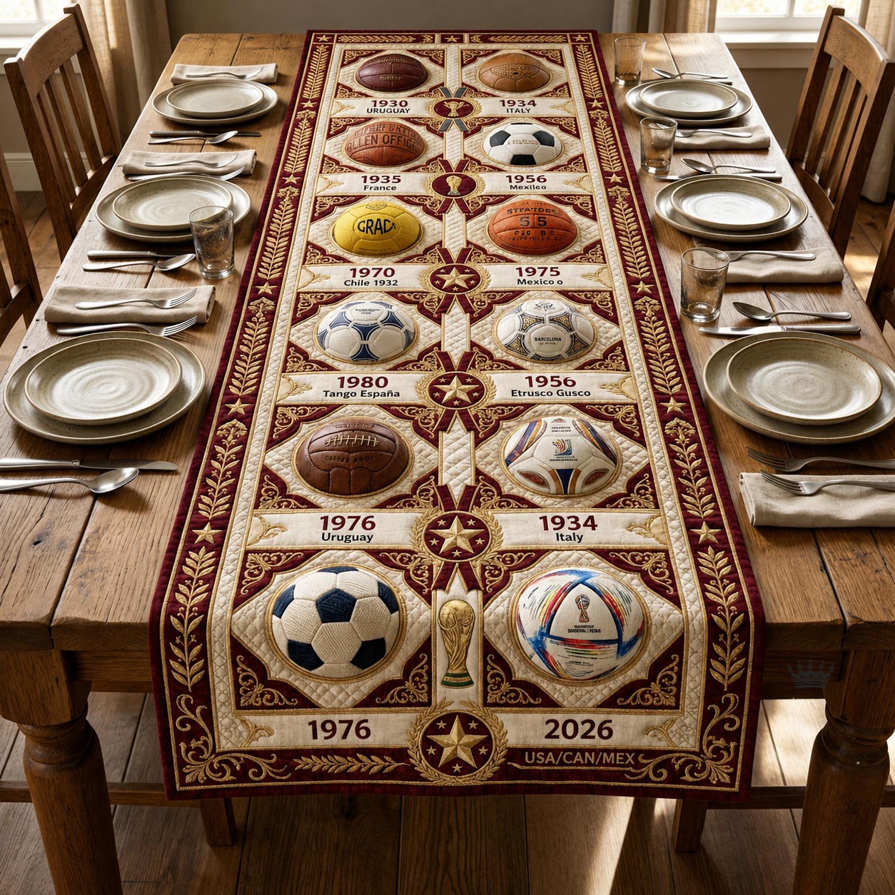 Football Legacy Quilted Table Runner GFTOMA12215