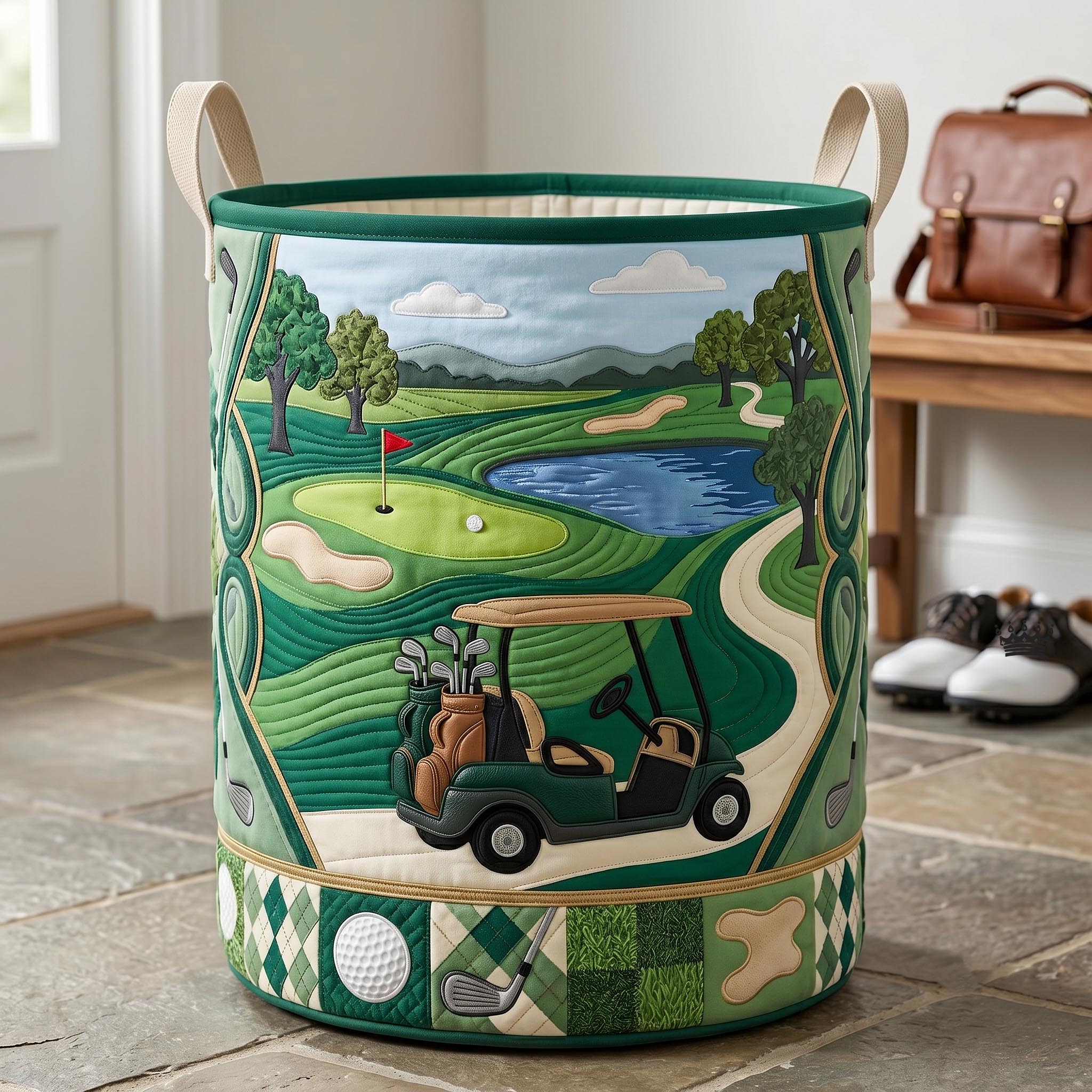 Swing Life Quilted Laundry Basket GFTOMA12250