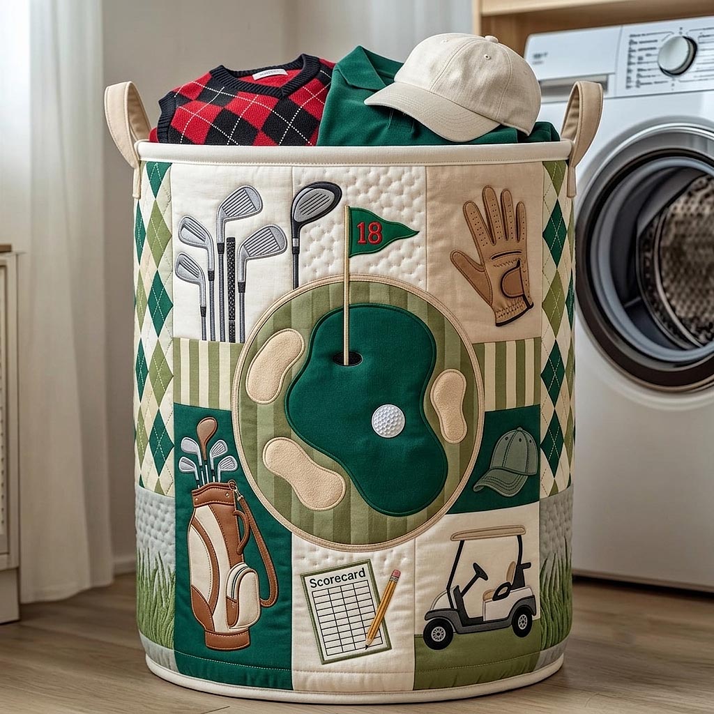 Swing Life Quilted Laundry Basket GFTOMA12255