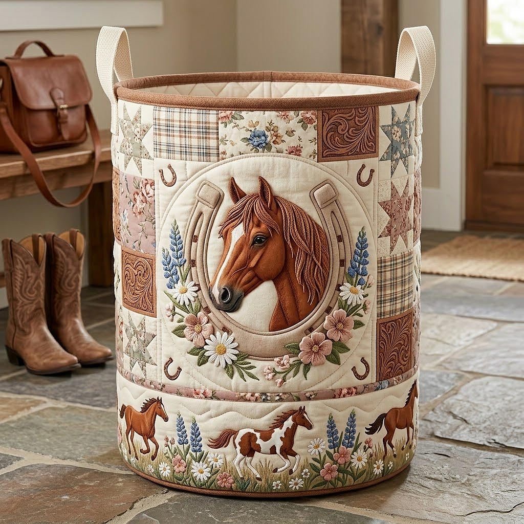 Western Soul Quilted Laundry Basket GFTOMA12256
