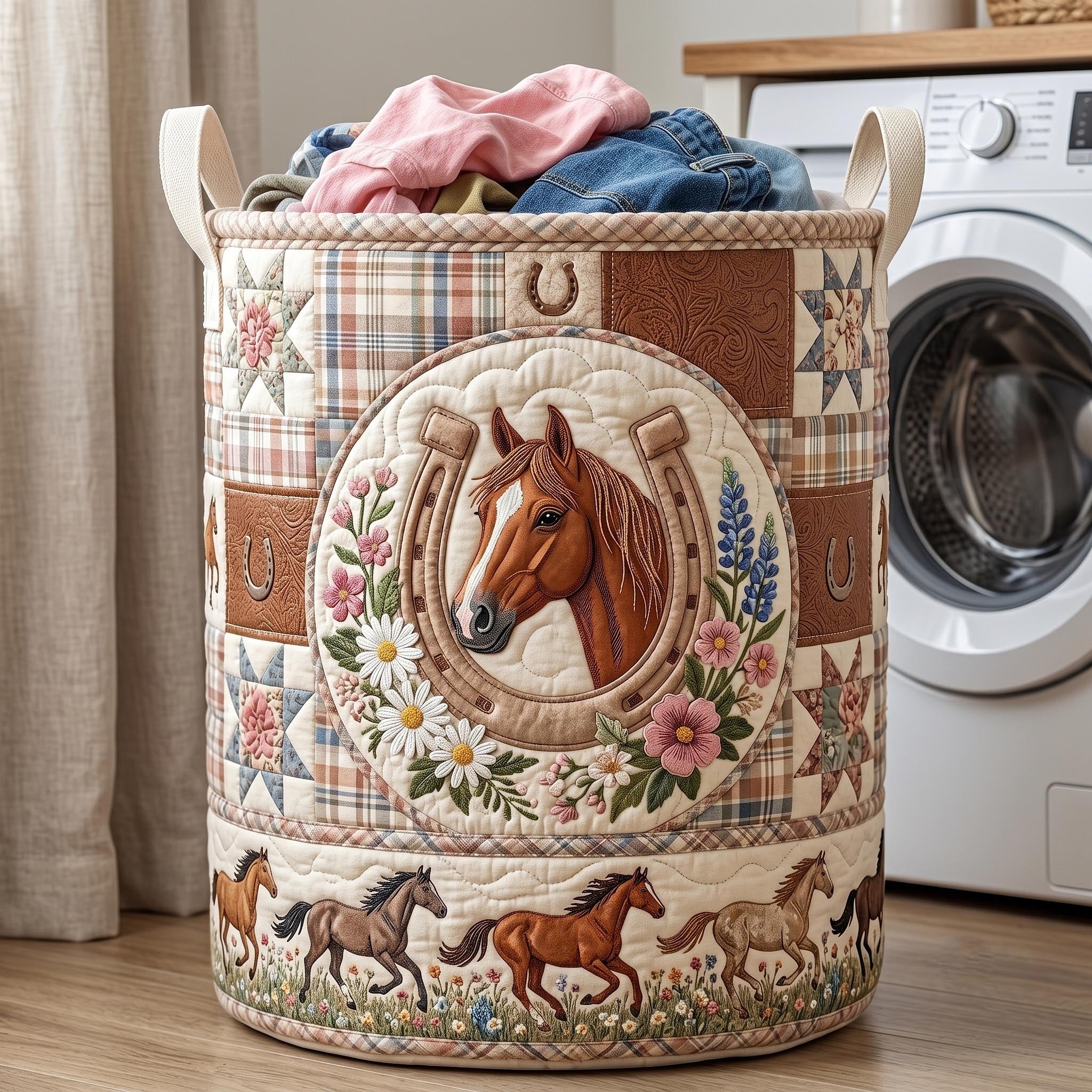 Western Soul Quilted Laundry Basket GFTOMA11411 C1