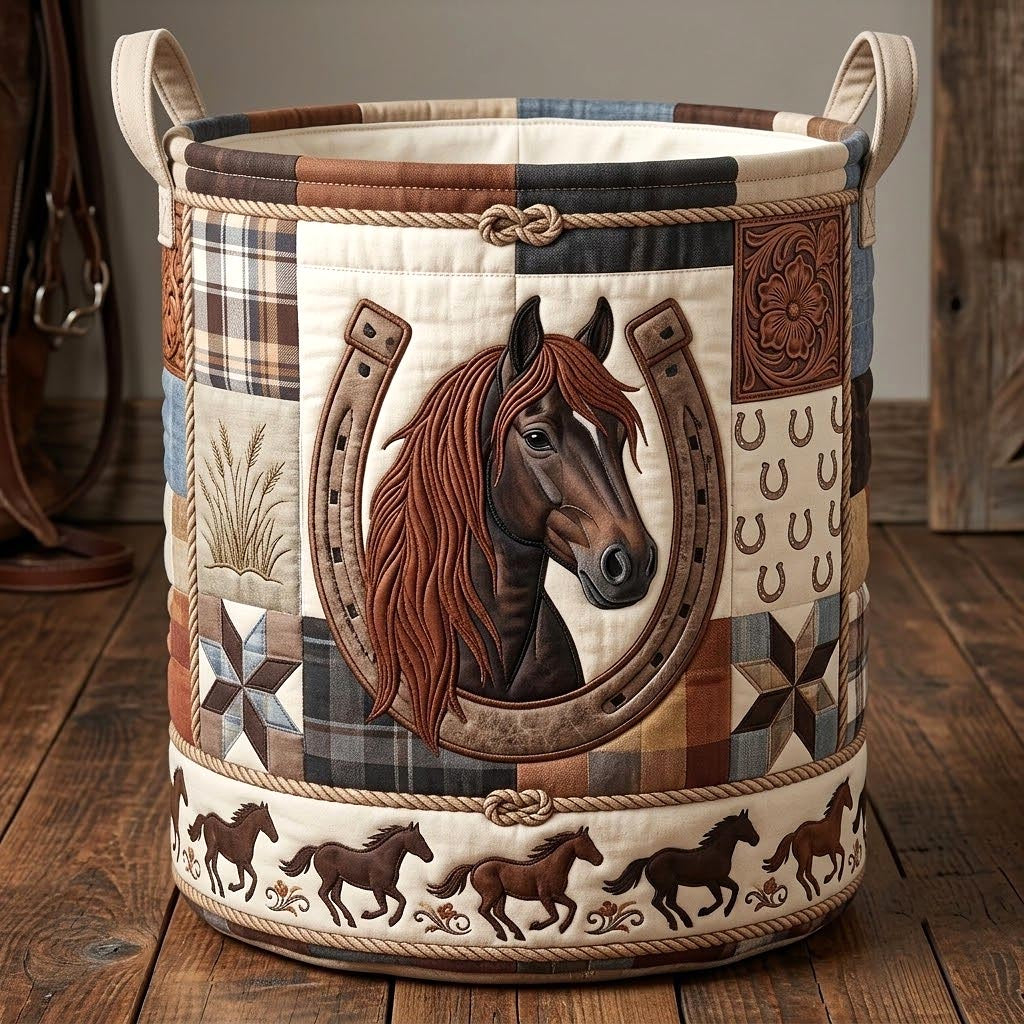 Western Soul Quilted Laundry Basket GFTOMA12258