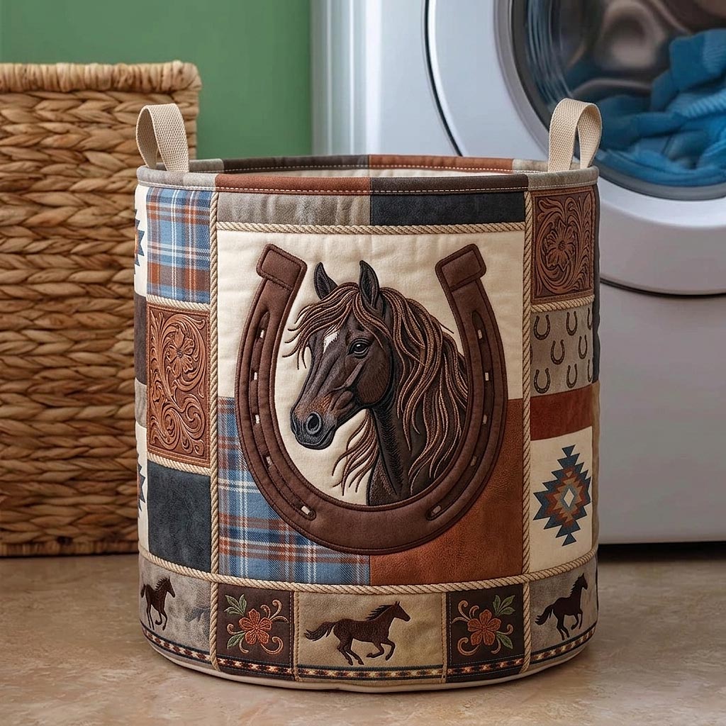 Open Range Quilted Laundry Basket GFTOMA12259