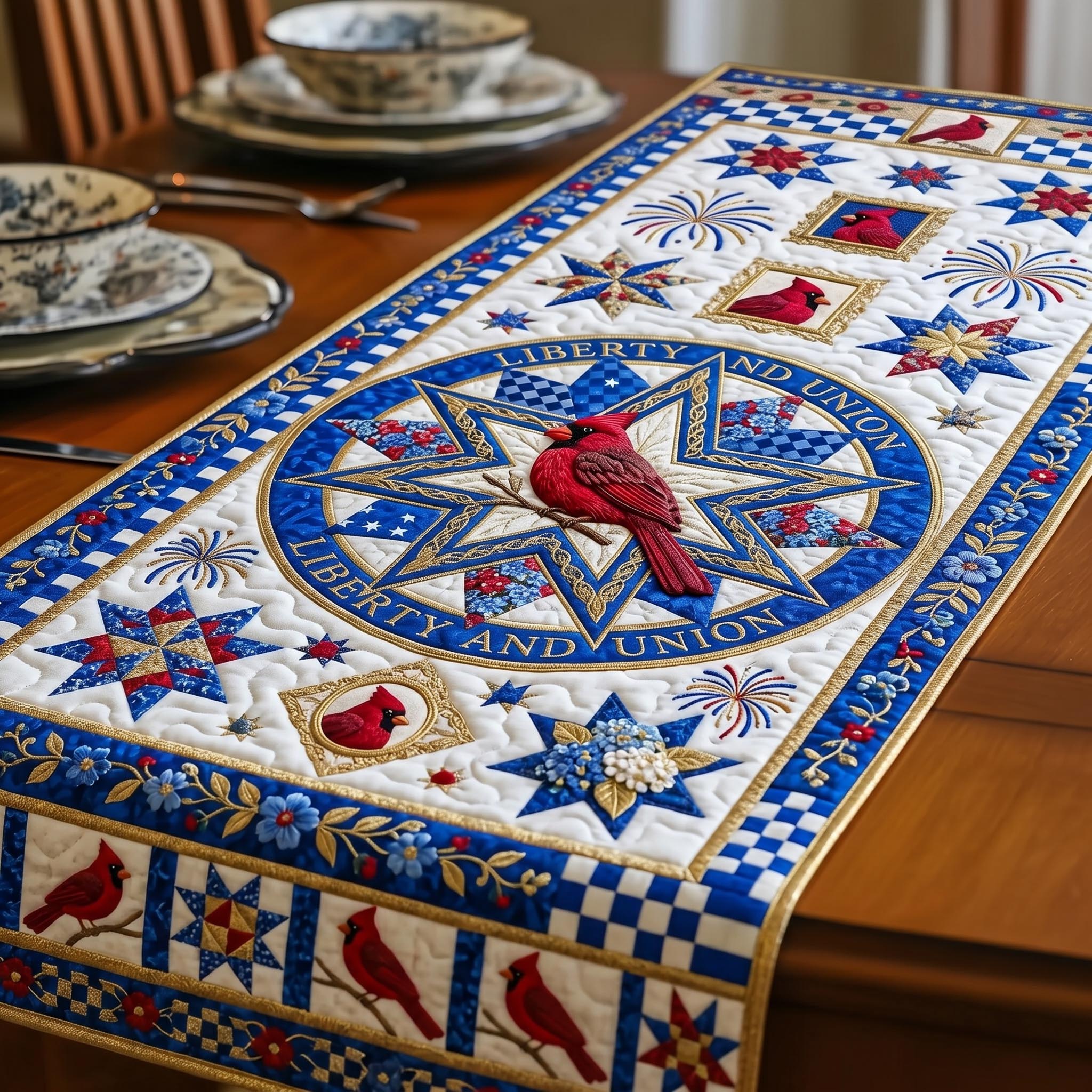Cardinal Glory Quilted Table Runner GFTOMA12447