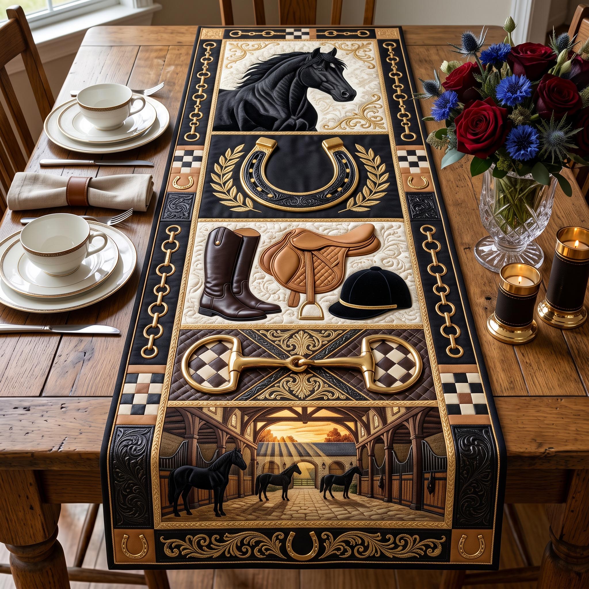 Horse Heritage Quilted Table Runner GFTOMA12753