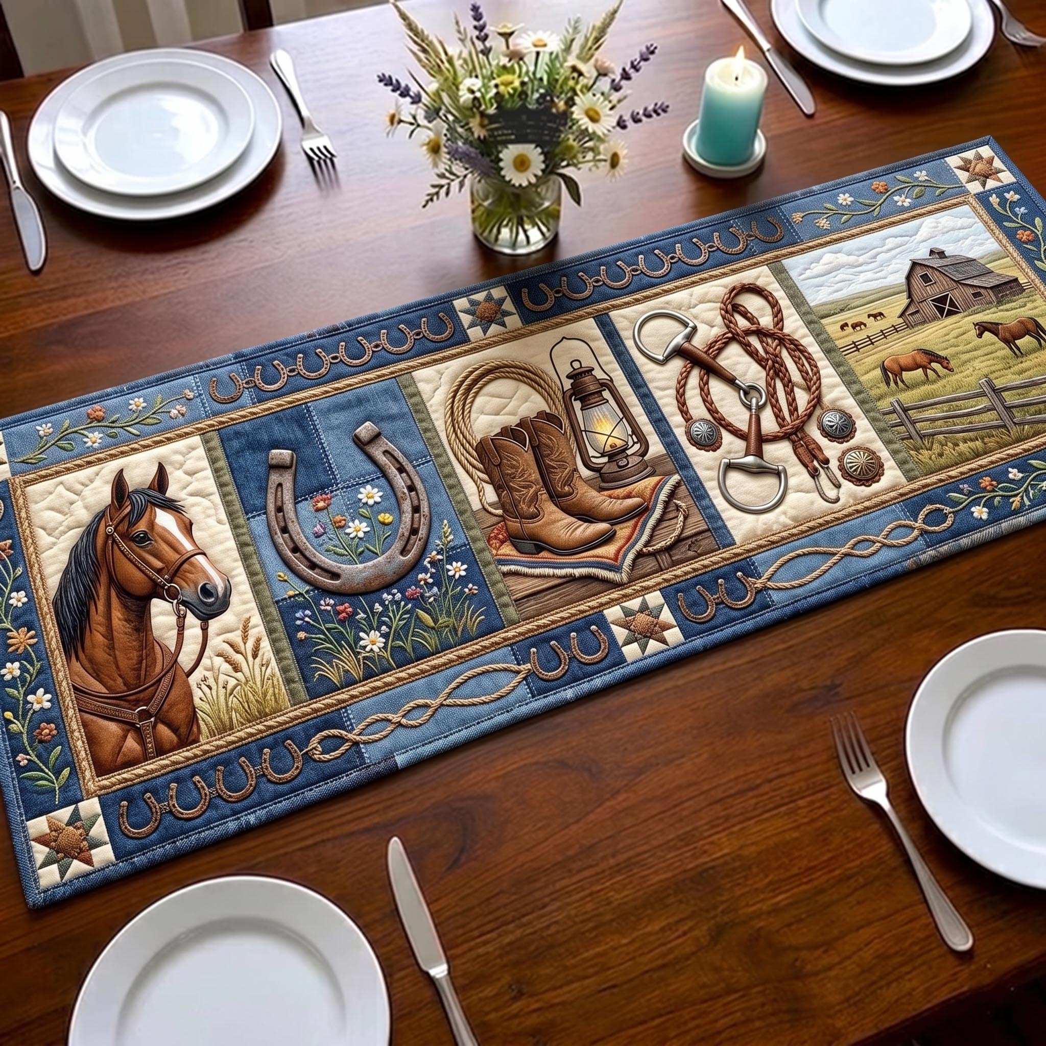 Bit Elegance Quilted Table Runner GFTOMA12754