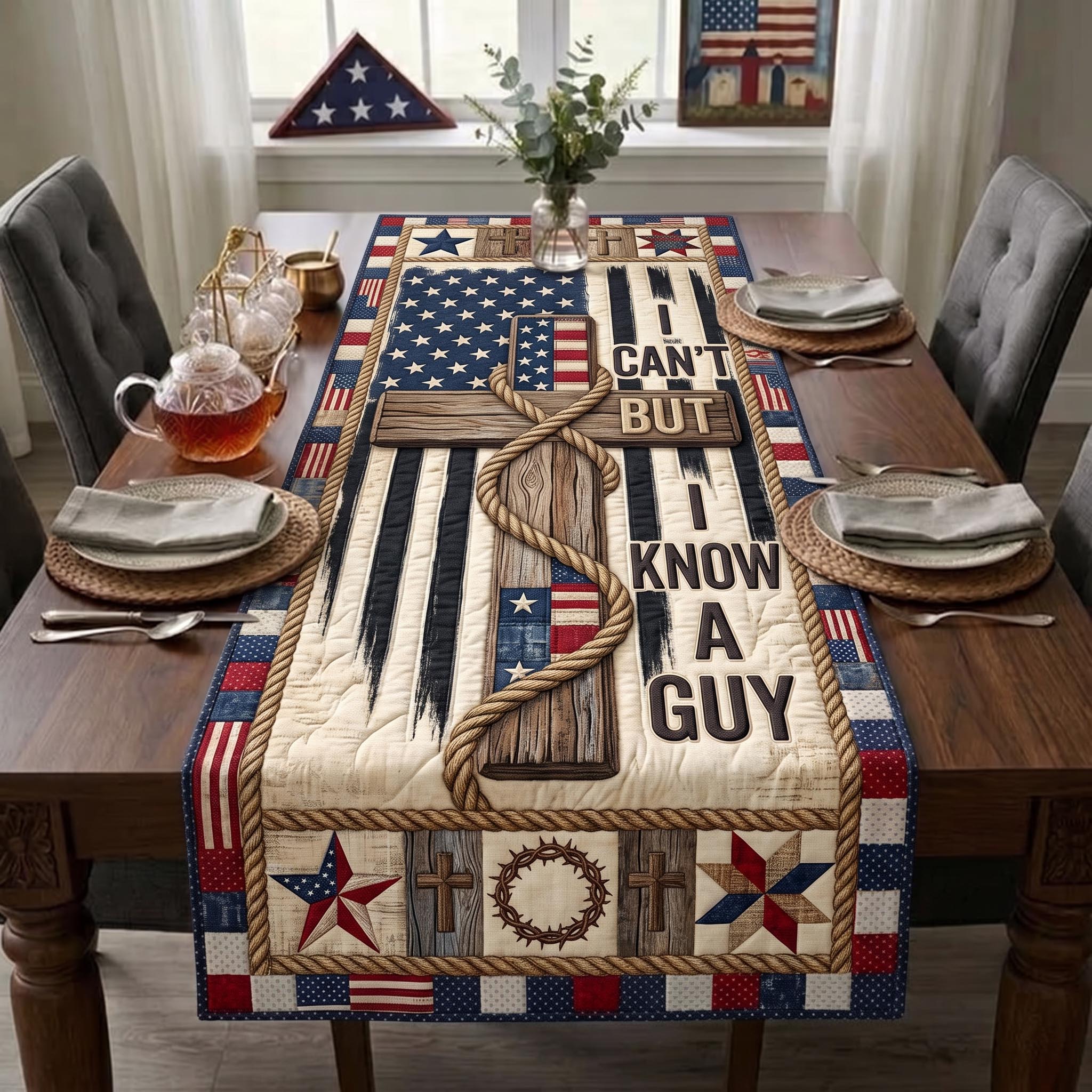 Holy Cross Quilted Table Runner GFTOMA12815