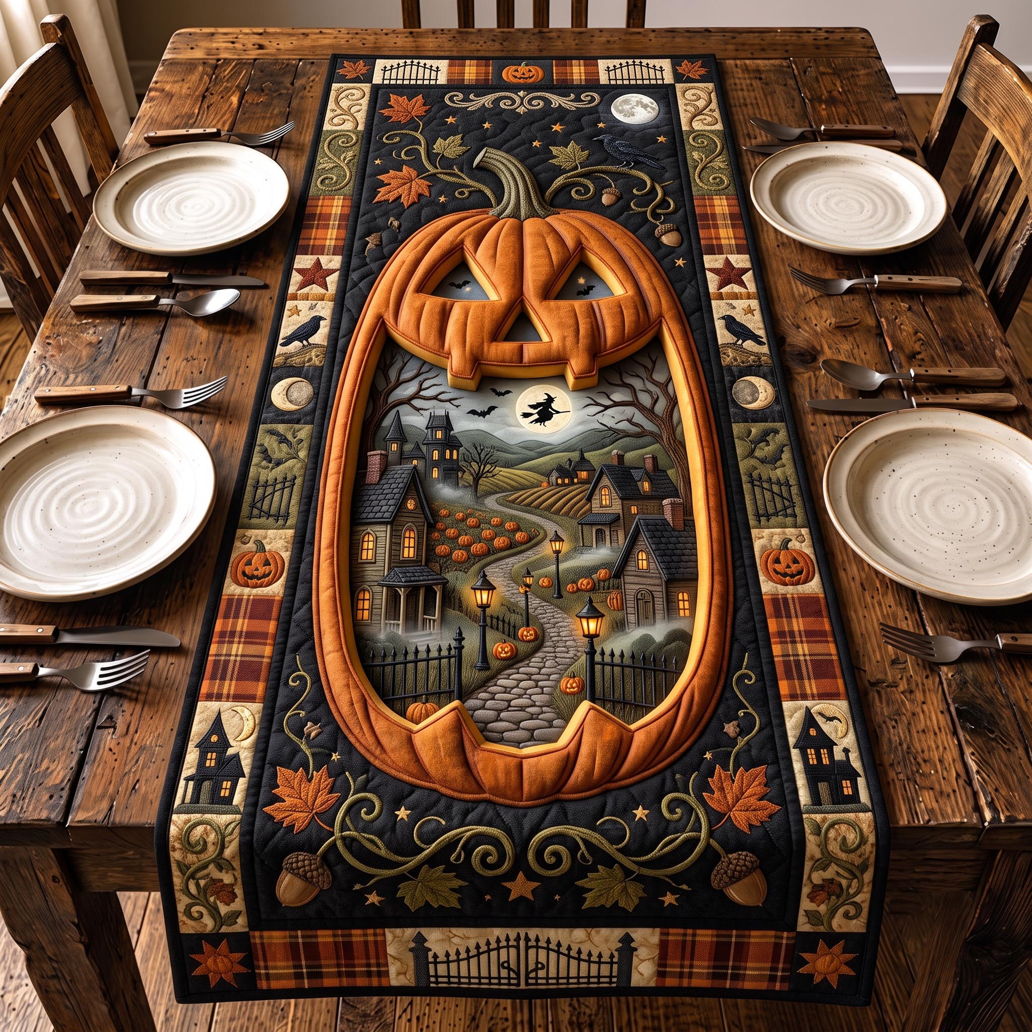 Pumpkin Magic Quilted Table Runner GFTOMA13134