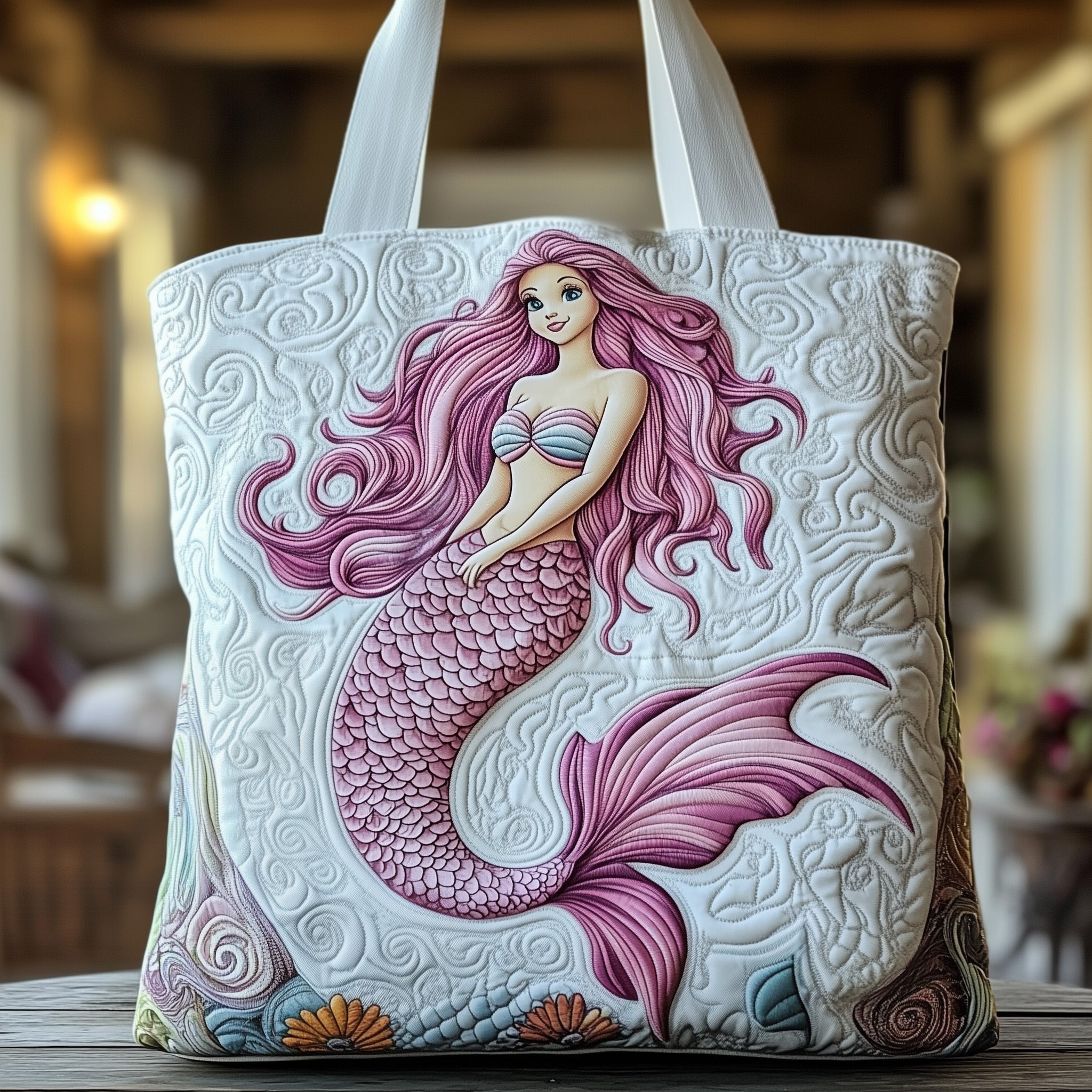 Mermaid Quilted Tote Bag GFTOMA1485