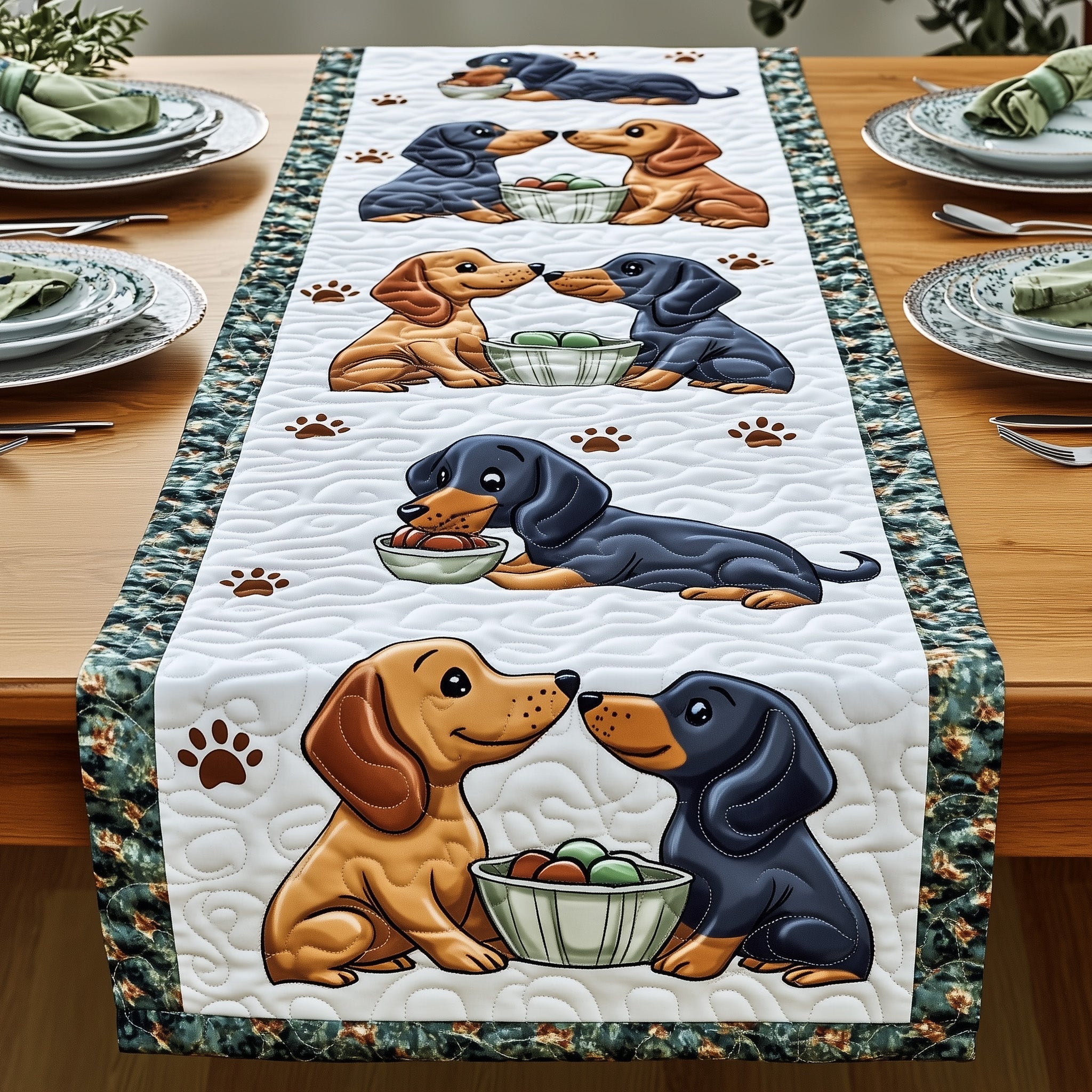 Dachshund Quilted Table Runner GFTOMA202
