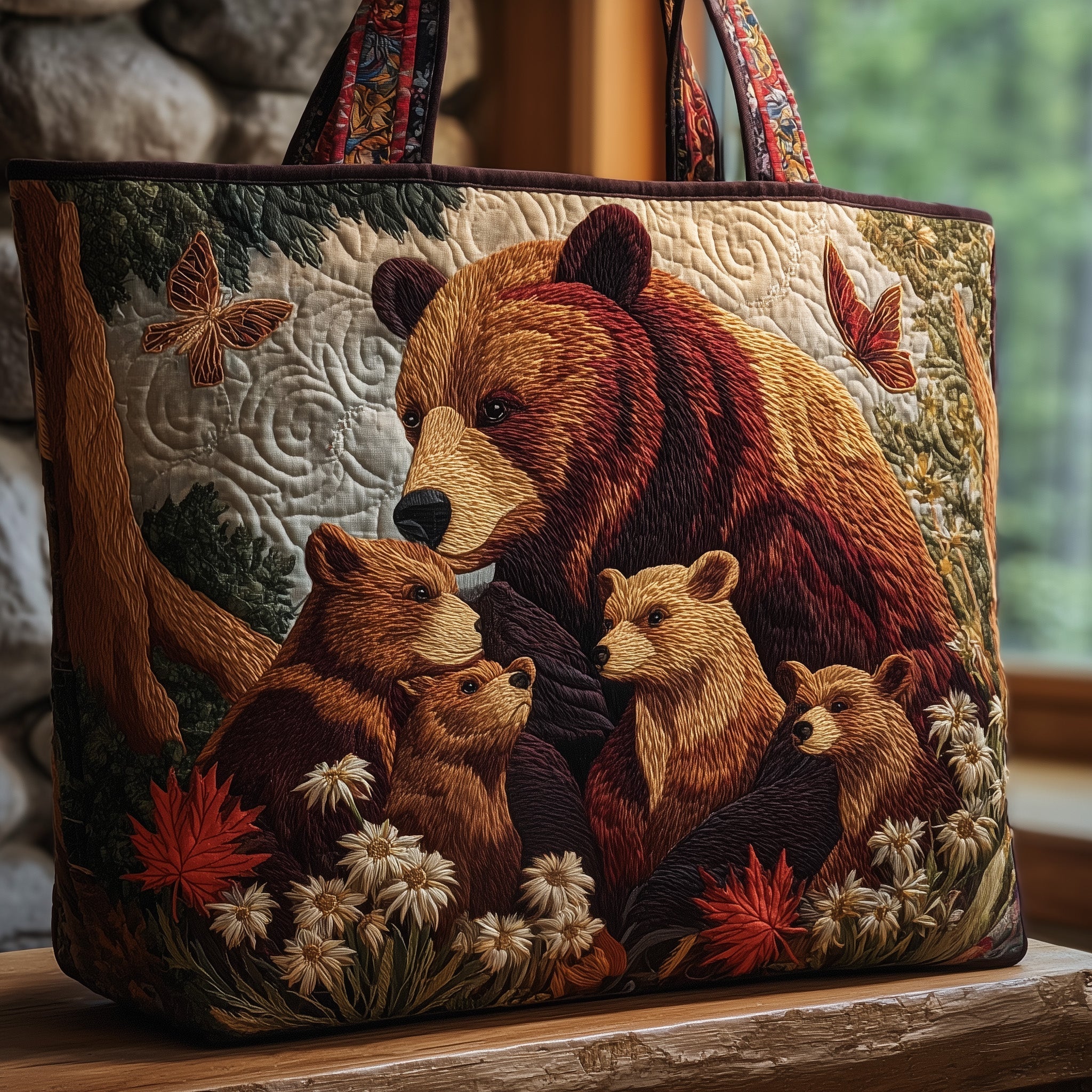 Wilderness Bear Quilted Tote Bag GFTOMA2450