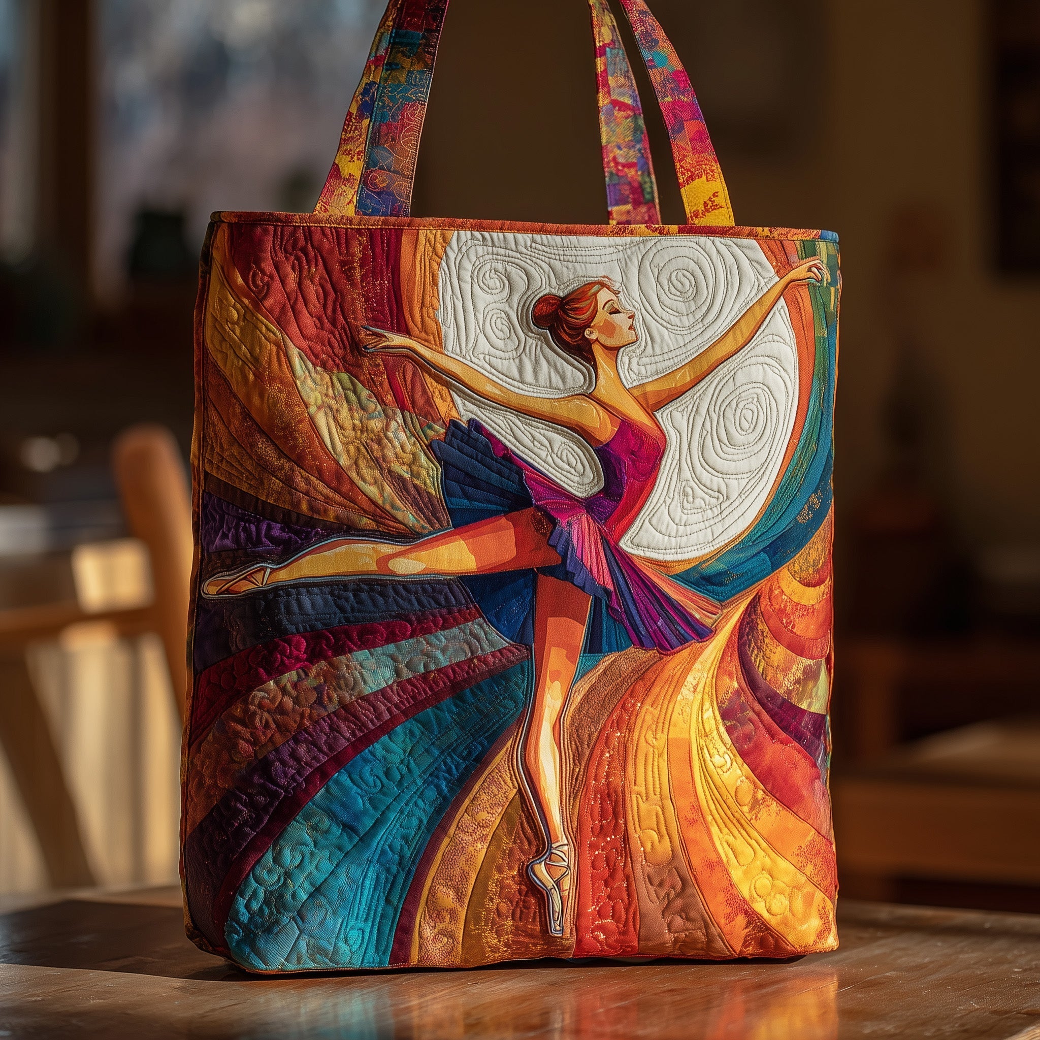 Ballet Bloom Quilted Tote Bag GFTOMA2588