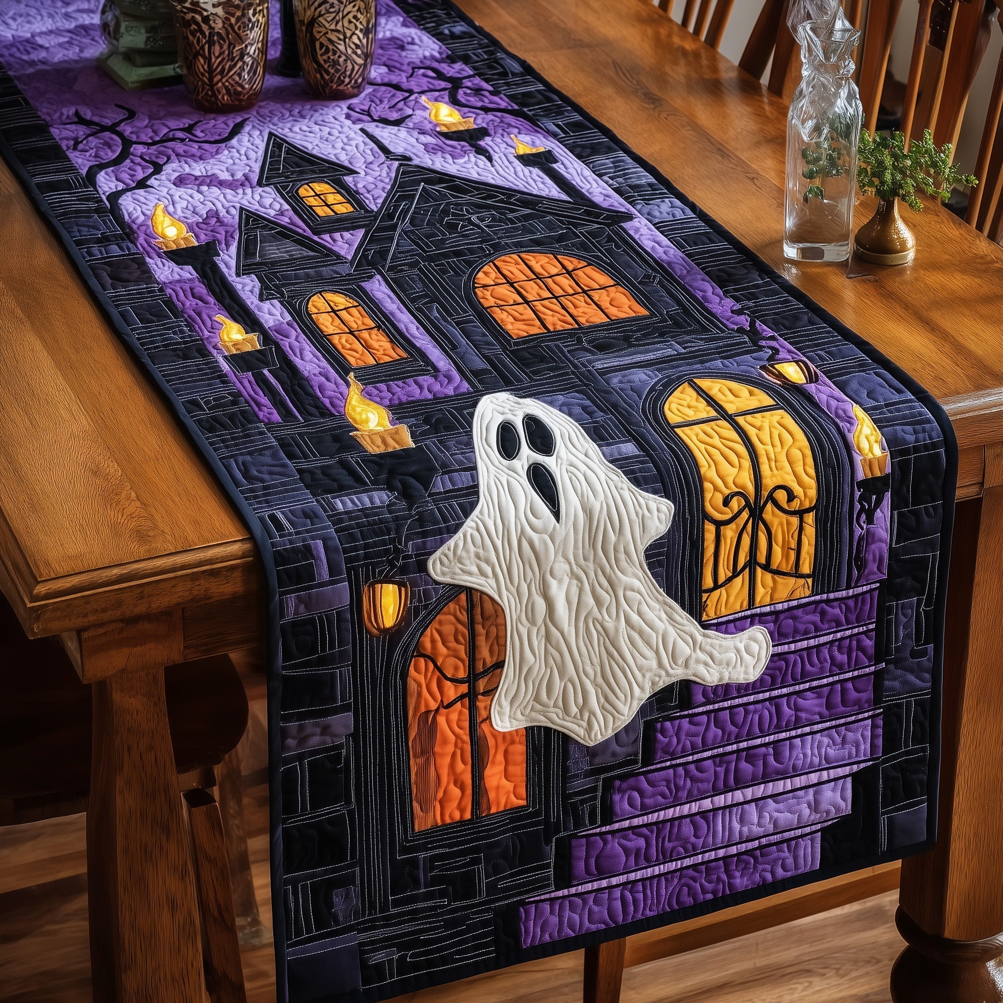 Ghost Manor Quilted Table Runner GFTOMA3814