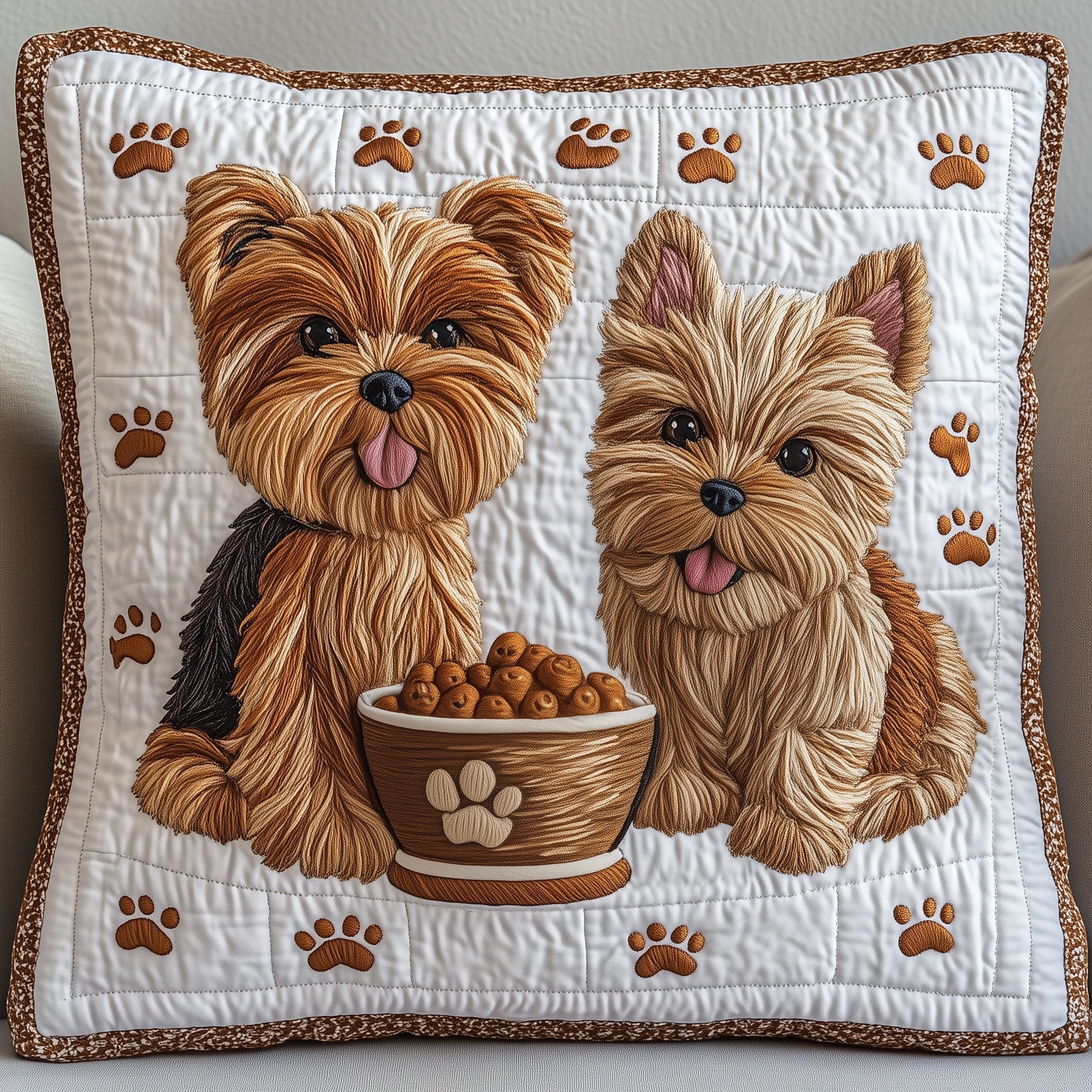 Yorkshire Terrier Quilted Pillow Case GFTOMA408