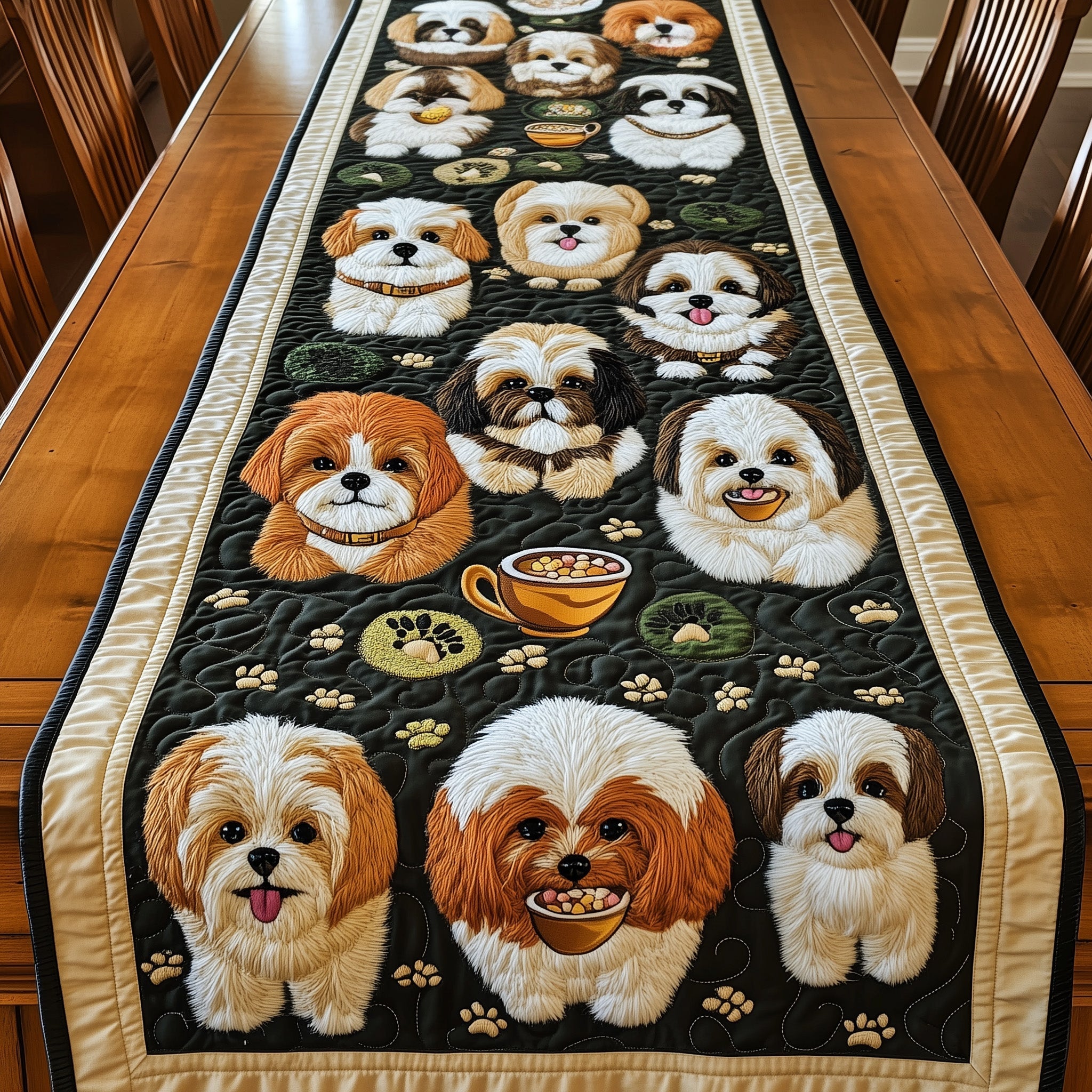 Shih Tzu Quilted Table Runner GFTOMA436