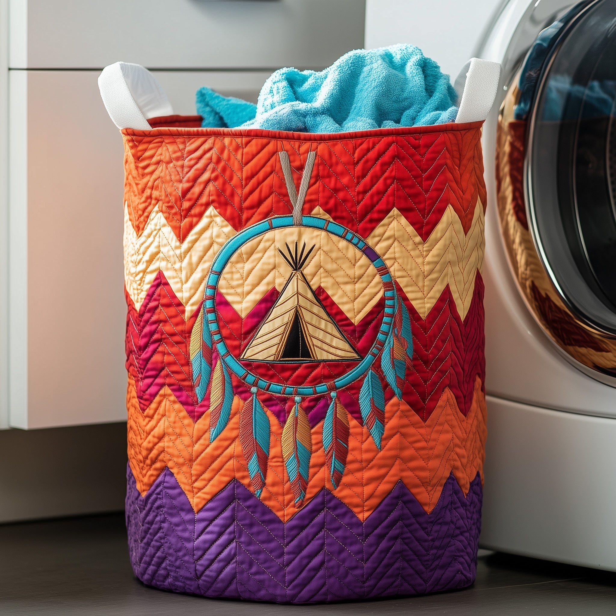 Tribal Soul Dreamcatcher Quilted Laundry Basket GFTOMA4957