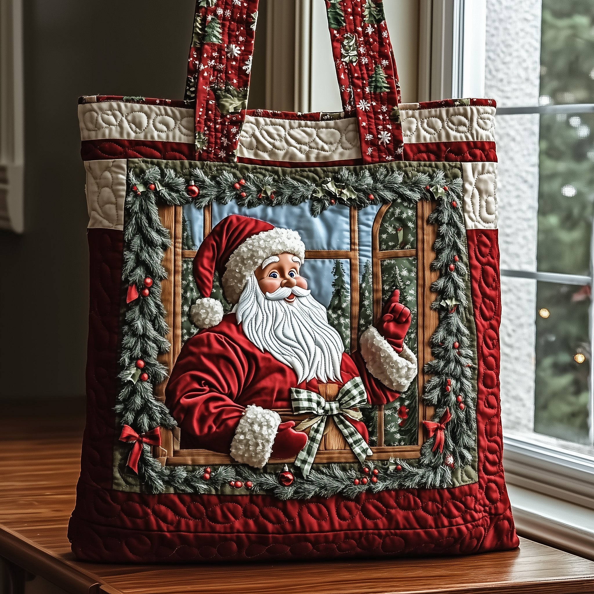 Jolly Santa Quilted Tote Bag GFTOMA5124