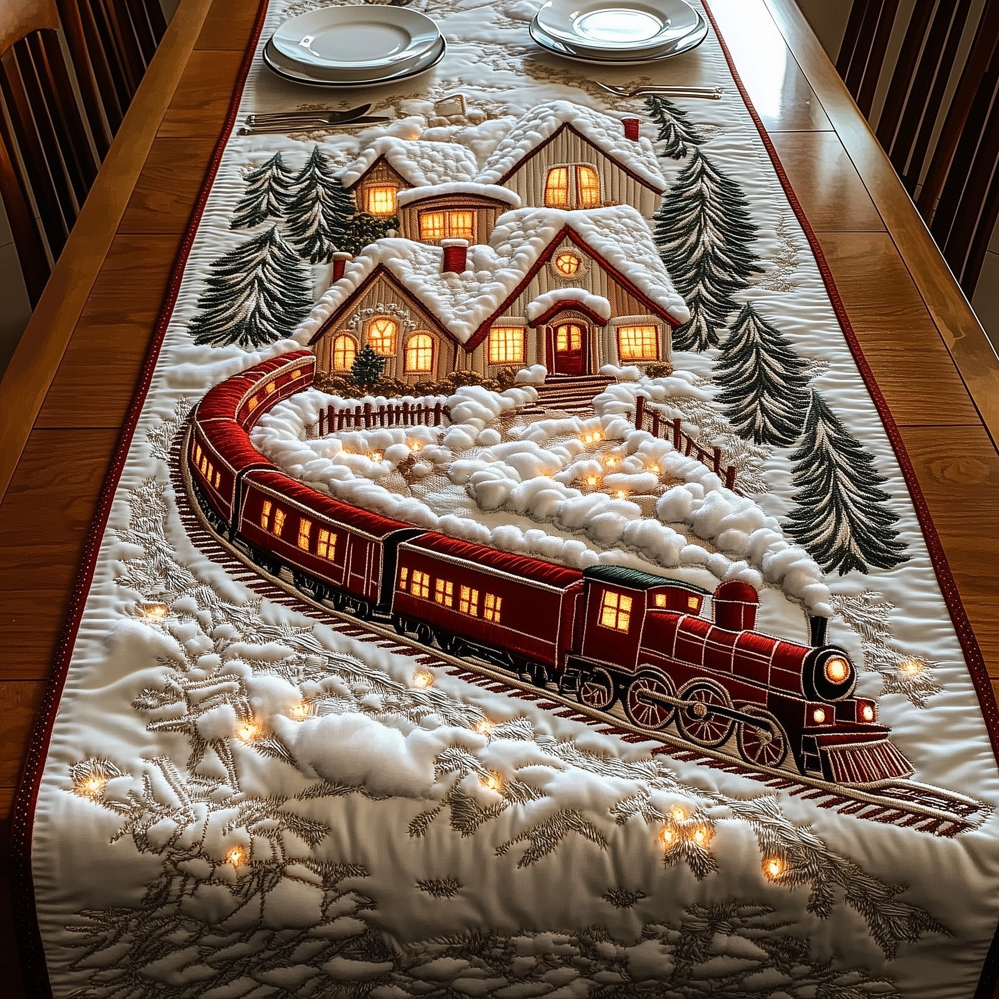 Yuletide Express Quilted Table Runner GFTOMA5287