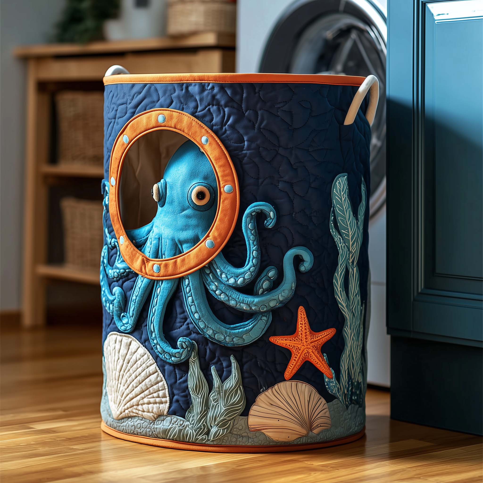 Octo Explorer Quilted Laundry Basket GFTOMA8035