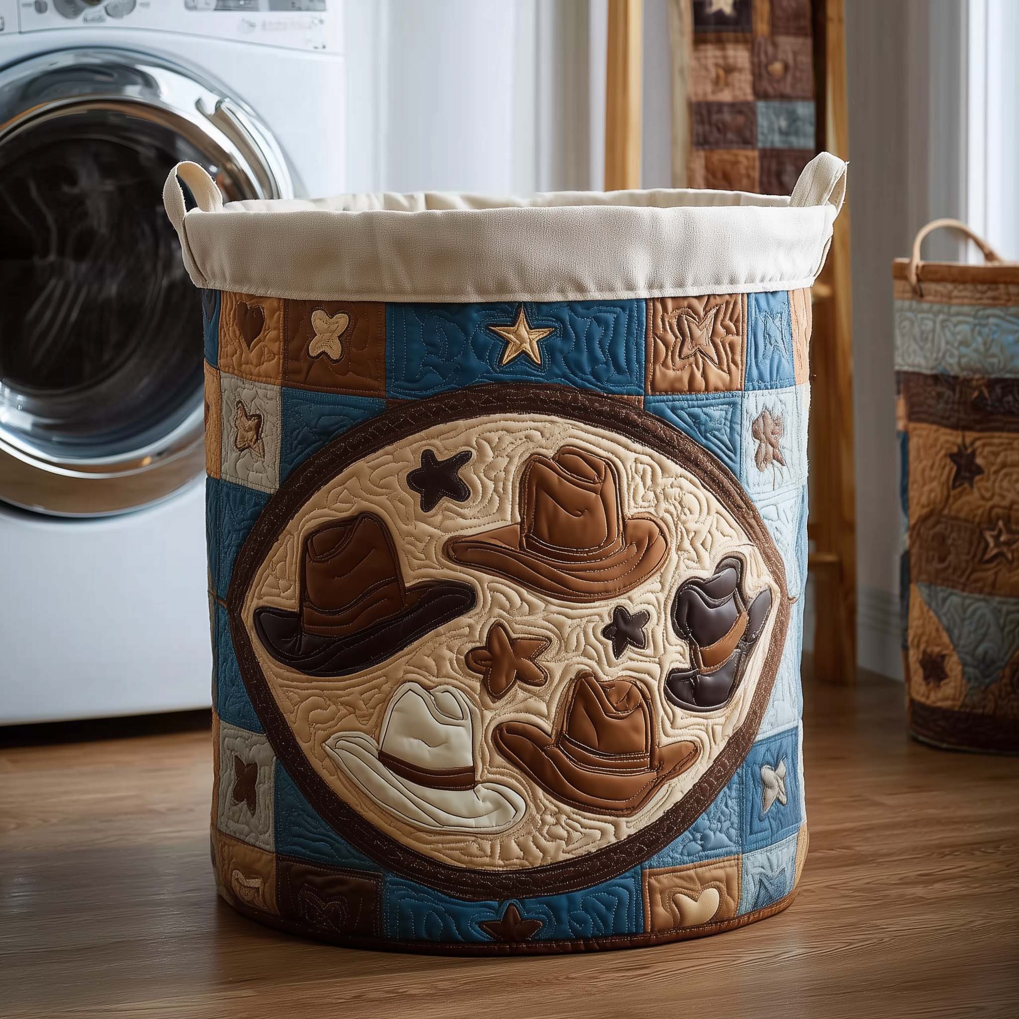 Rodeo Roundup Quilted Laundry Basket GFTOMA8089